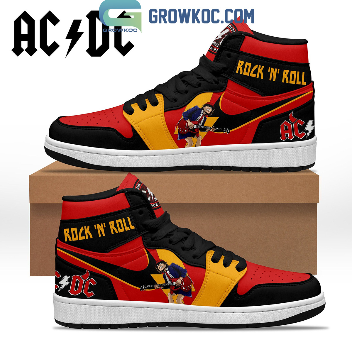 JWFancy ACDC AJ1 High Sneakers Shoes For Men And Women