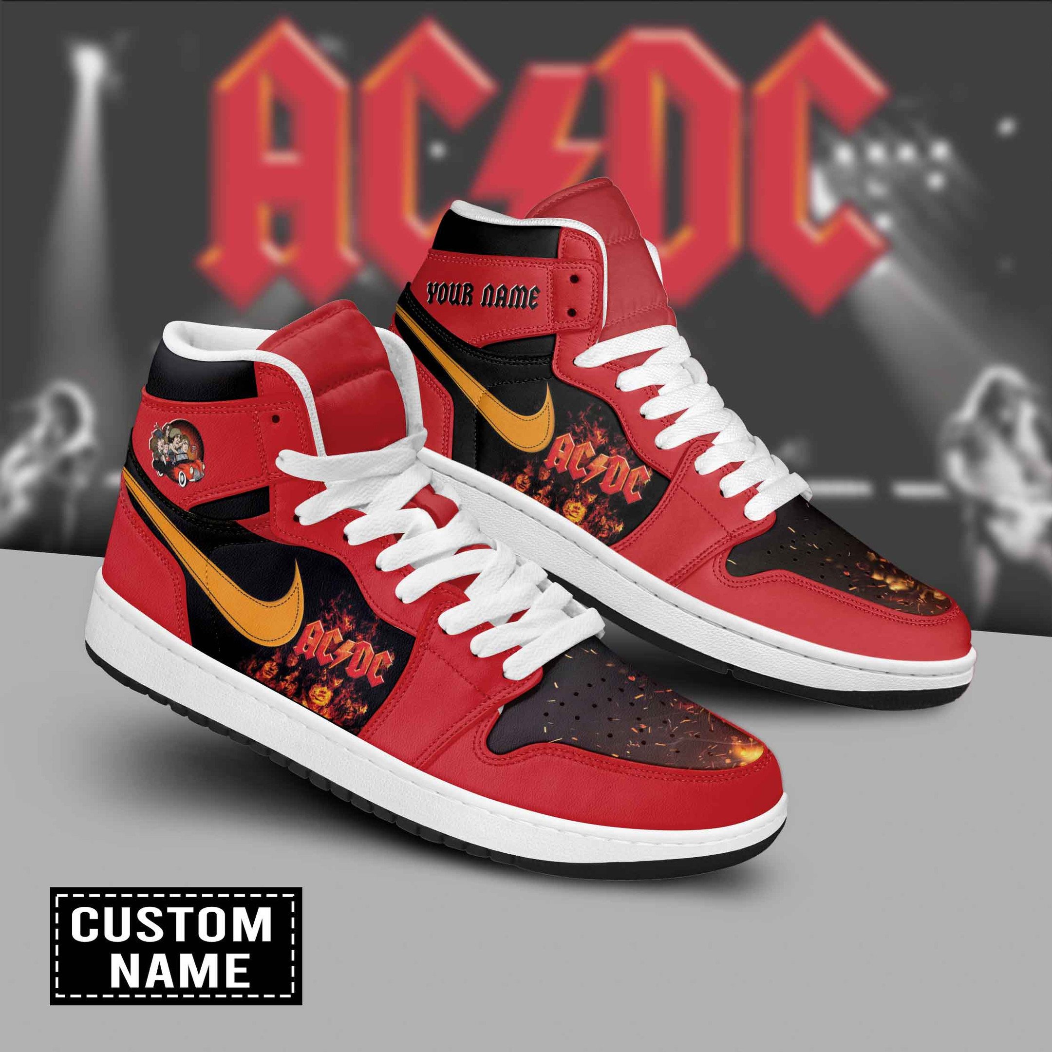 JWFancy AC/DC AJ1 High Sneakers Shoes For Men And Women