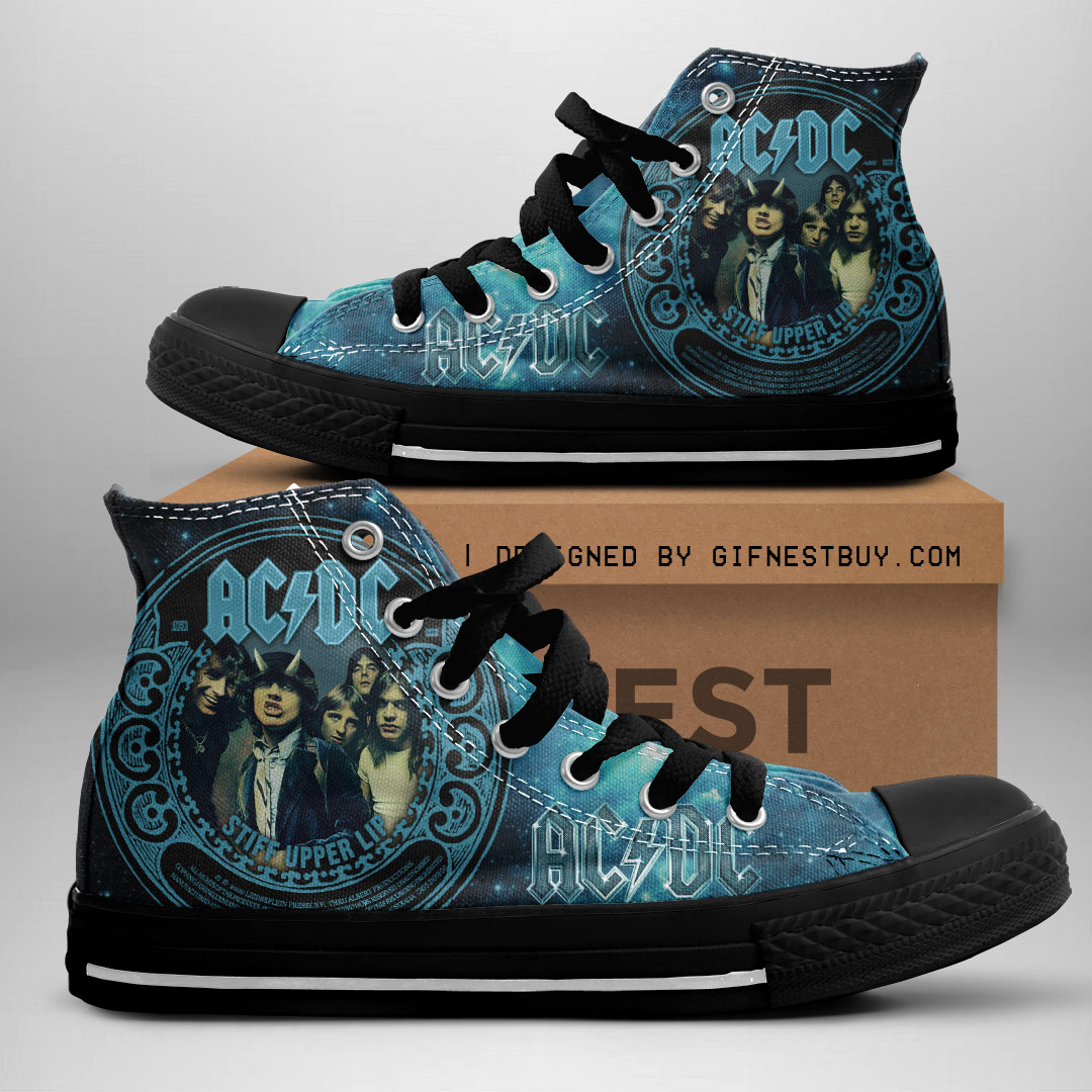 JWFancy AC/DC High Top Canvas Sneakers Shoes For Men And Women
