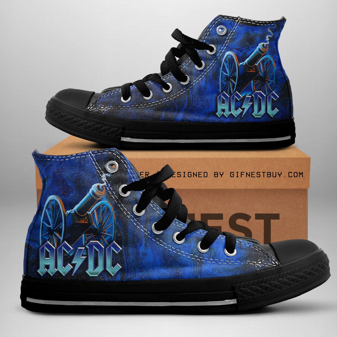 JWFancy AC/DC High Top Canvas Sneakers Shoes For Men And Women