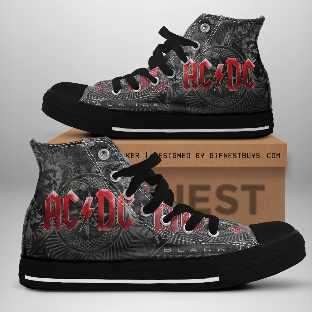 JWFancy AC/DC High Top Canvas Sneakers Shoes For Men And Women