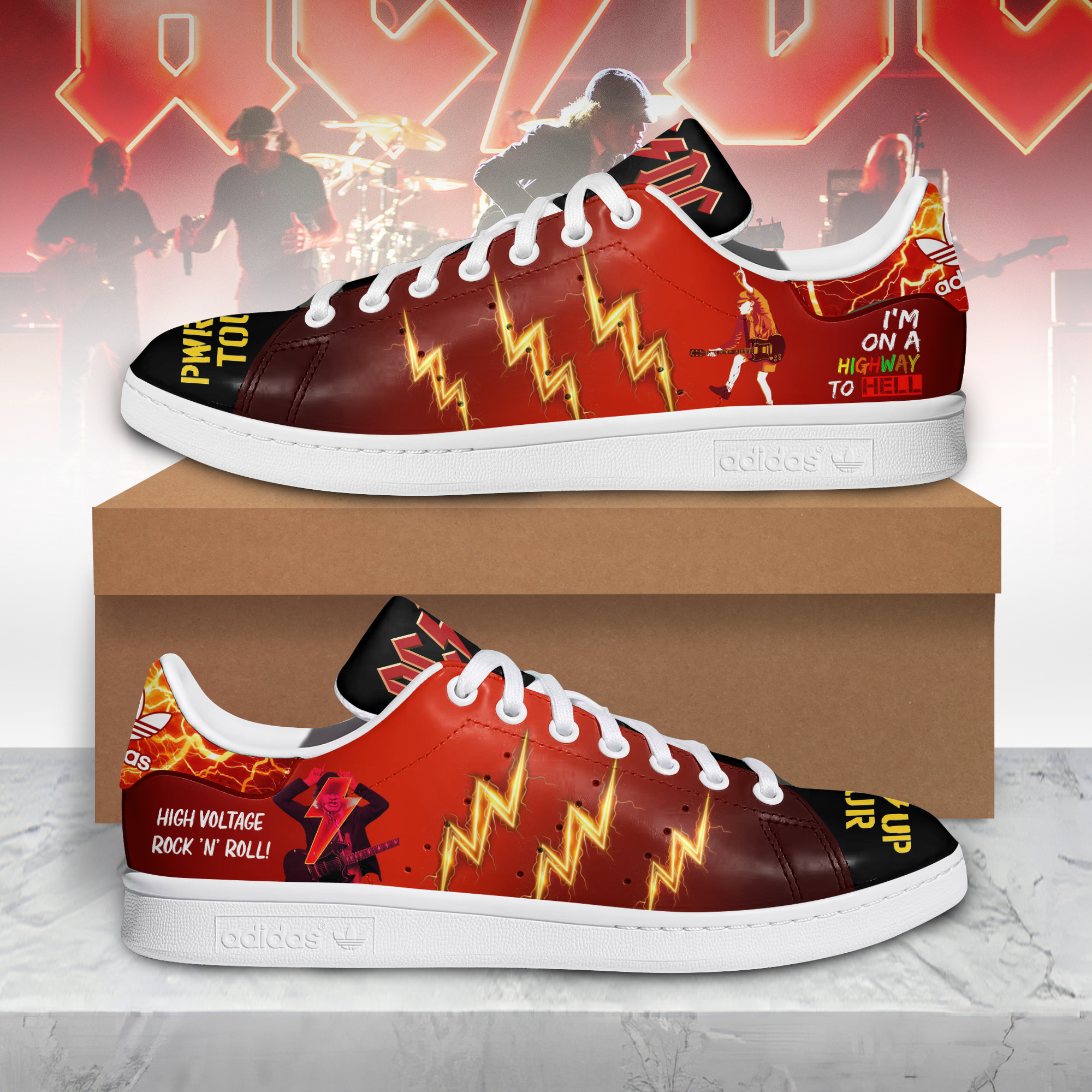 JWFancy AC/DC Skate Stan Shoes Sneakes For Men And Women