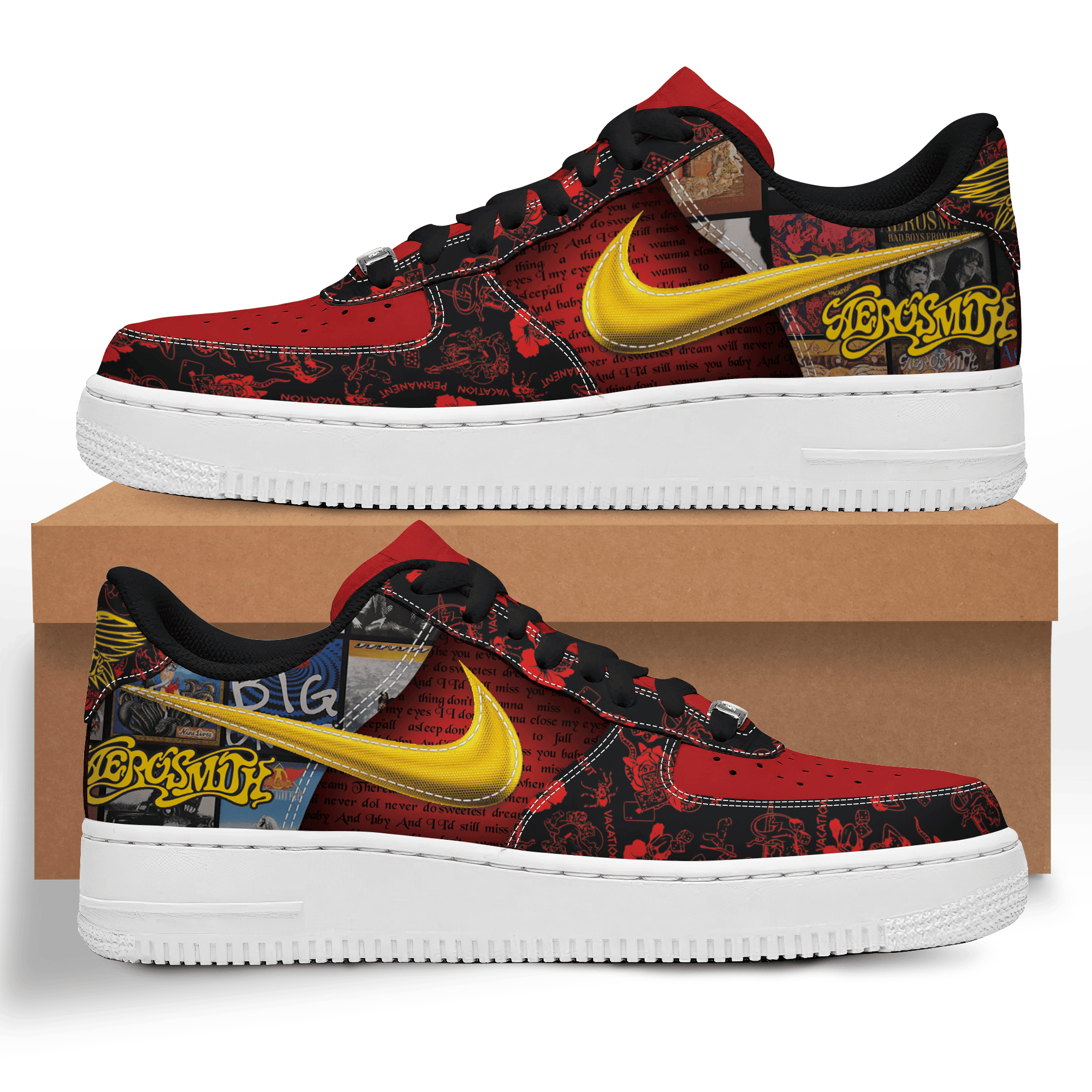 JWFancy Aerosmith Air Low-Top Sneakers Shoes For Men And Women