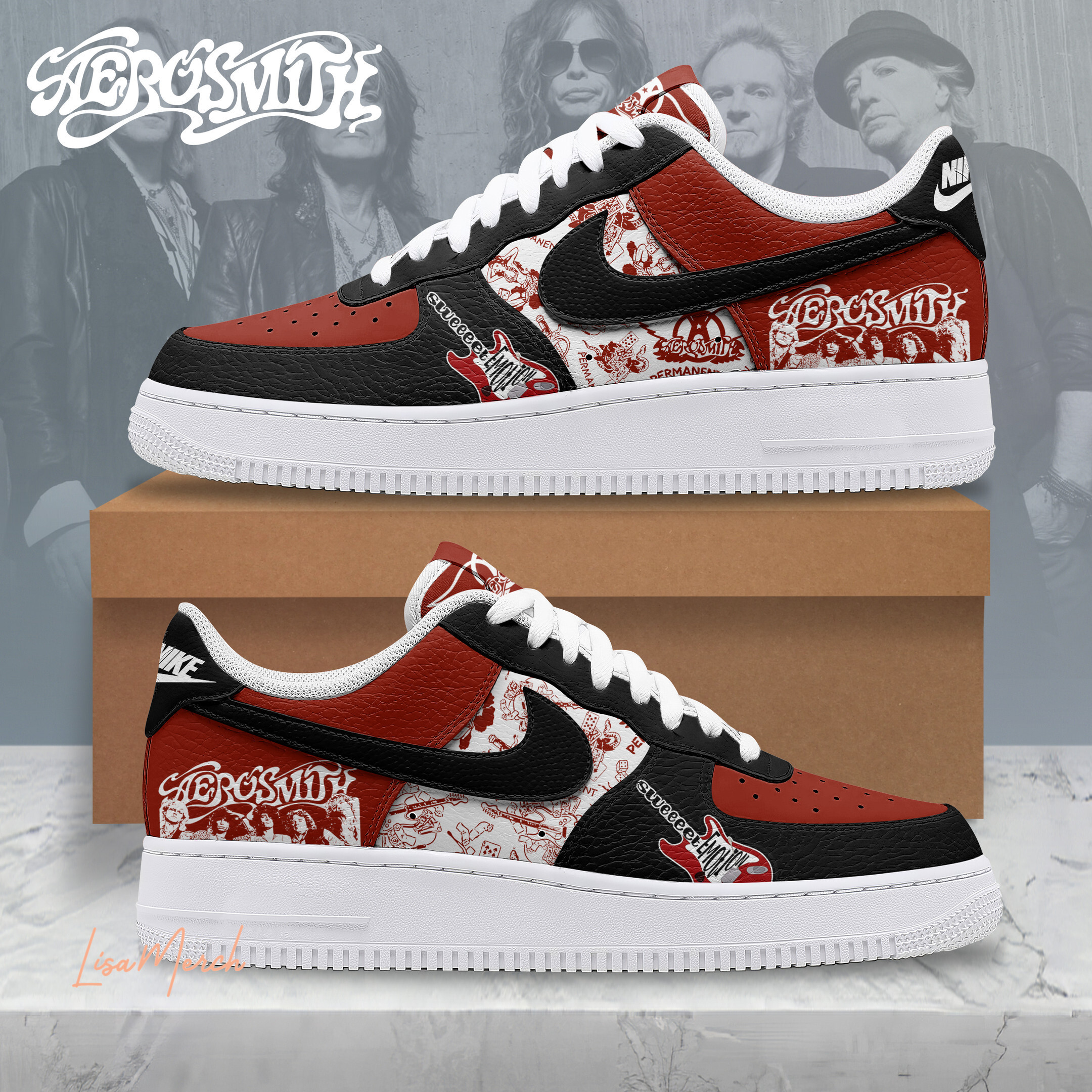 JWFancy Aerosmith Air Low-Top Sneakers Shoes For Men And Women