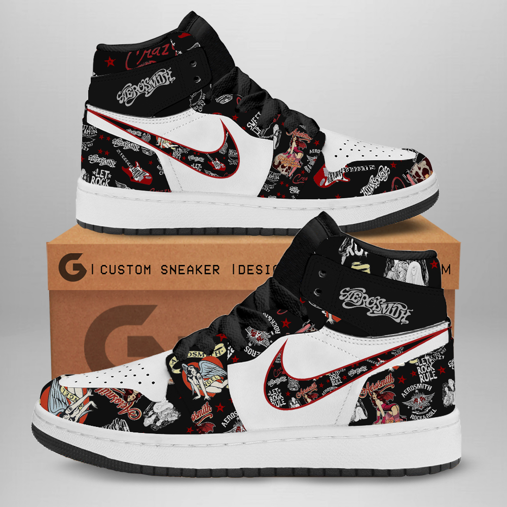 JWFancy Aerosmith AJ1 High Sneakers Shoes For Men And Women