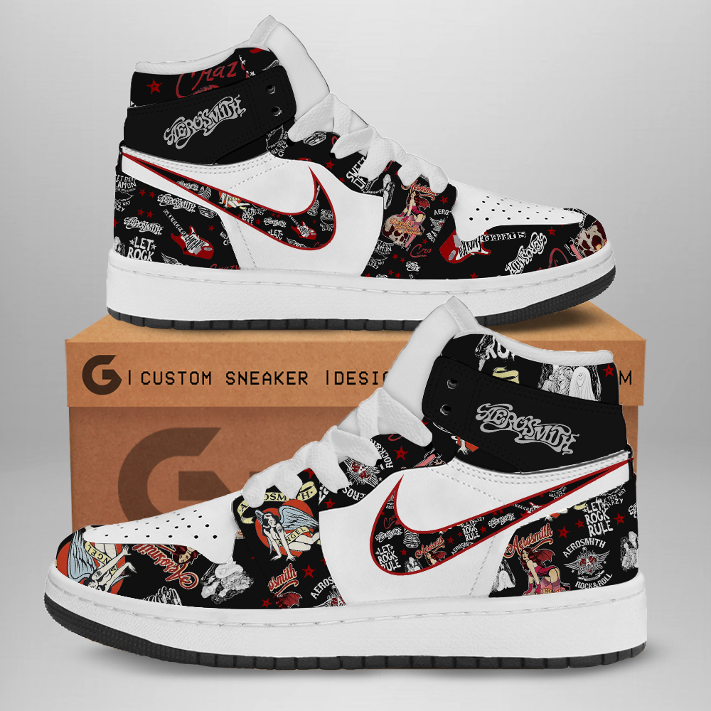 JWFancy Aerosmith AJ1 High Sneakers Shoes For Men And Women