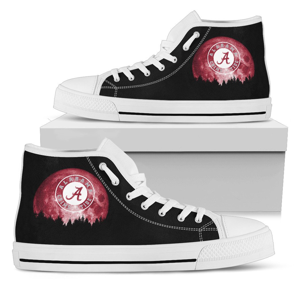 JWFancy Alabama Crimson Tide High Top Canvas Sneakers Shoes For Men And Women
