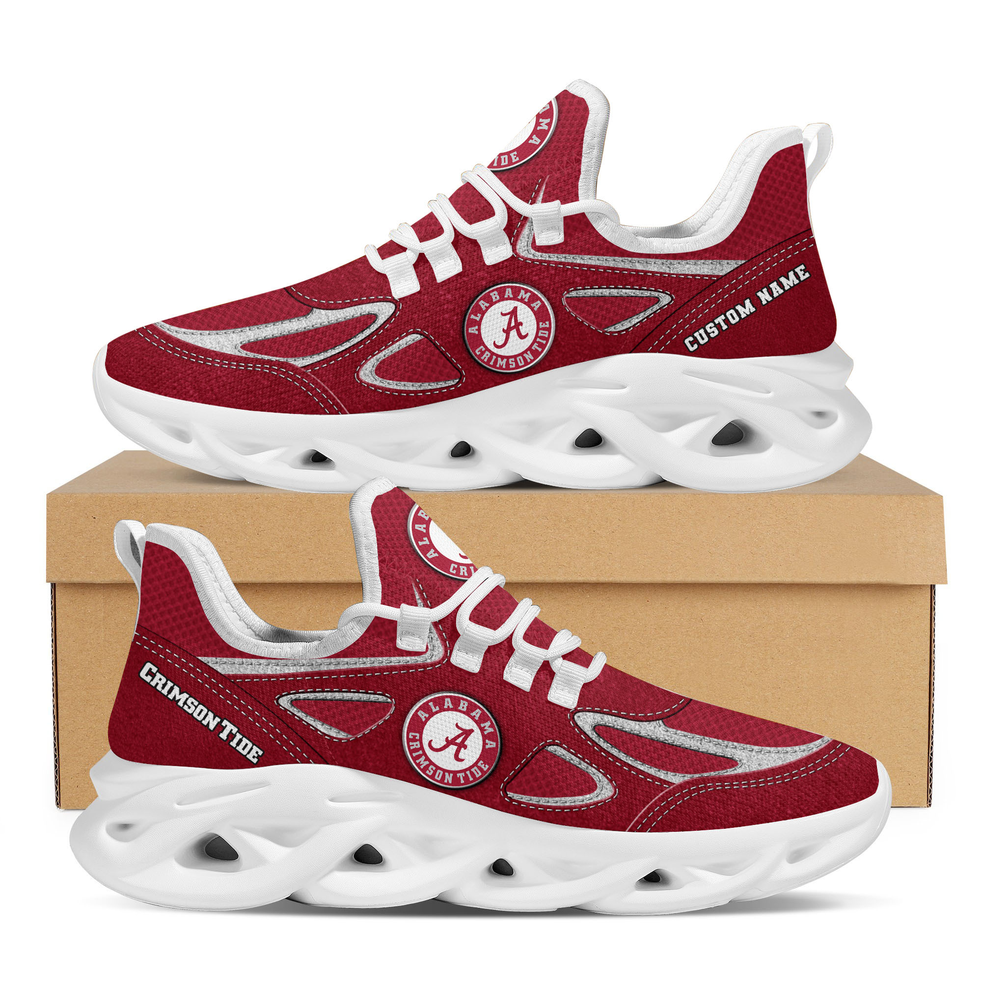 JWFancy Alabama Crimson Tide Max Soul Shoes Sneakers For Men And Women