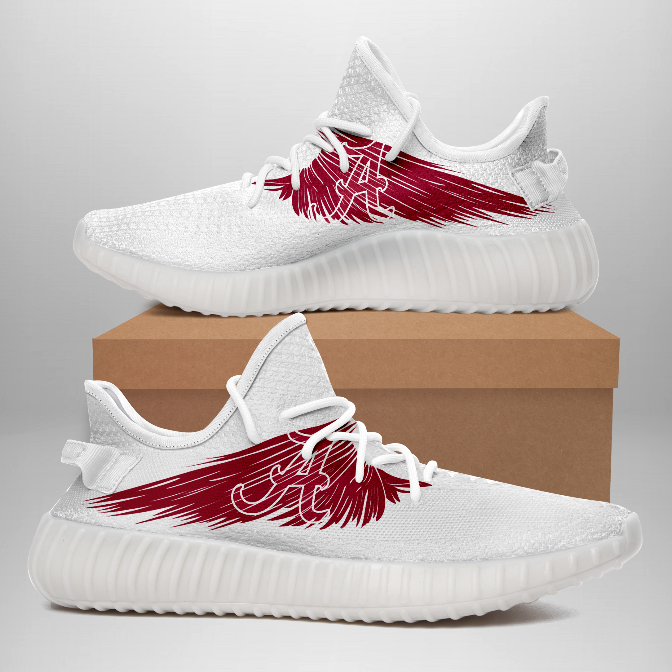 JWFancy Alabama Crimson Tide Yeezy Boost Shoes For Men And Women