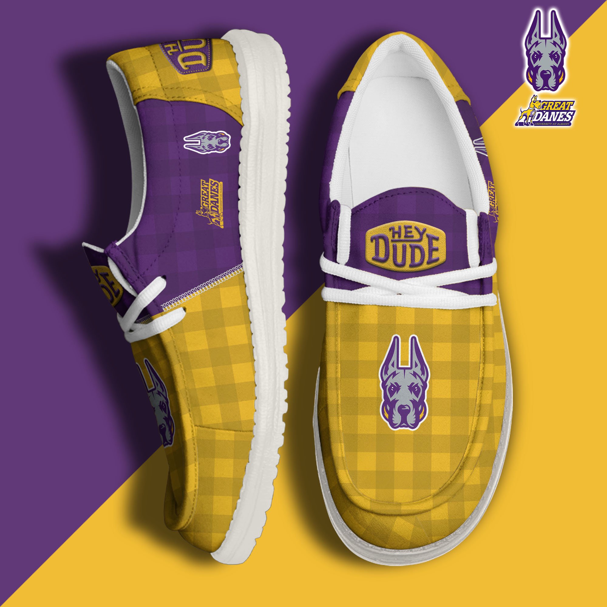JWFancy Albany Great Danes Hey Dude Shoes Wally Men's Lace Up Loafers Comfortable For Men And Women