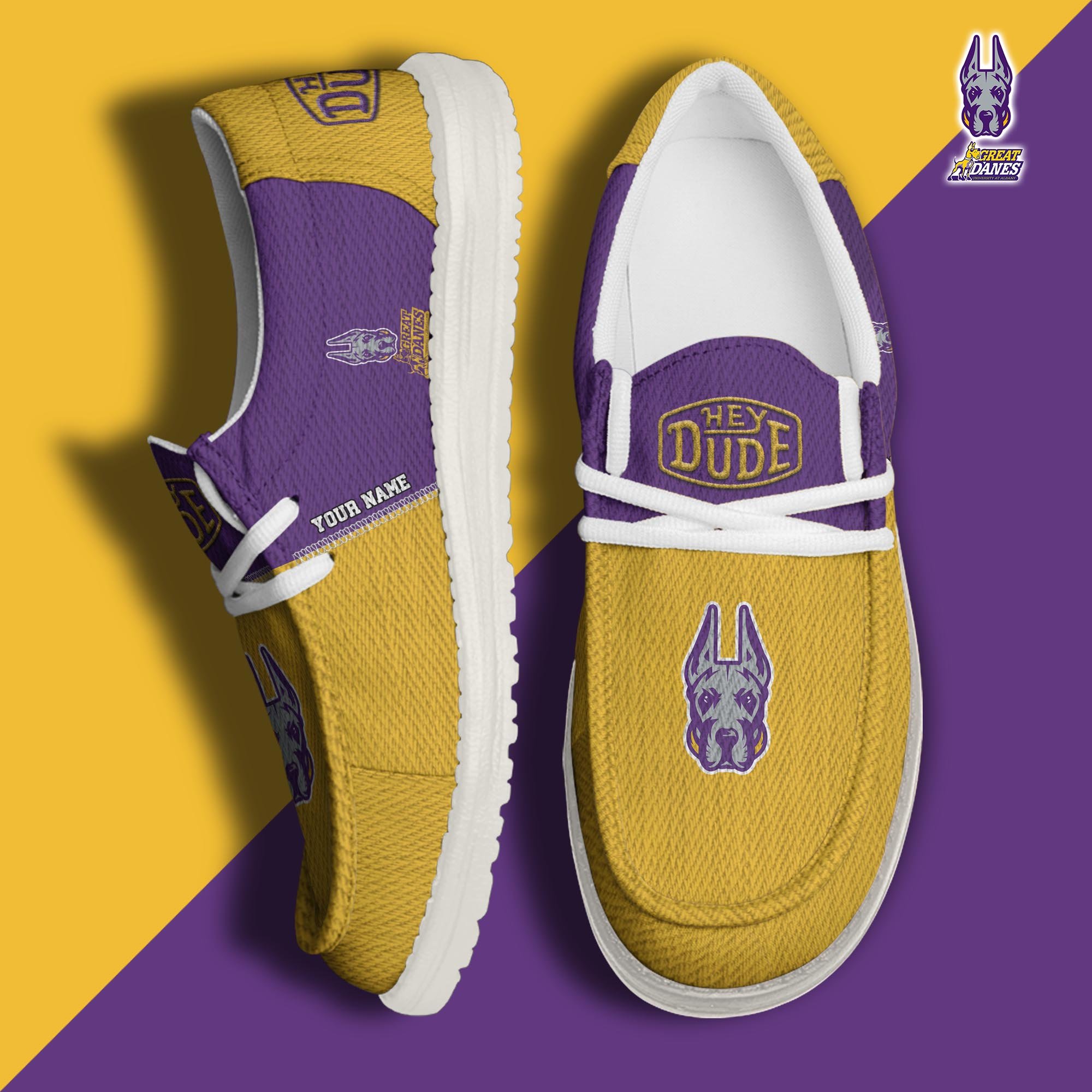 JWFancy Albany Great Danes Hey Dude Shoes Wally Men's Lace Up Loafers Comfortable For Men And Women