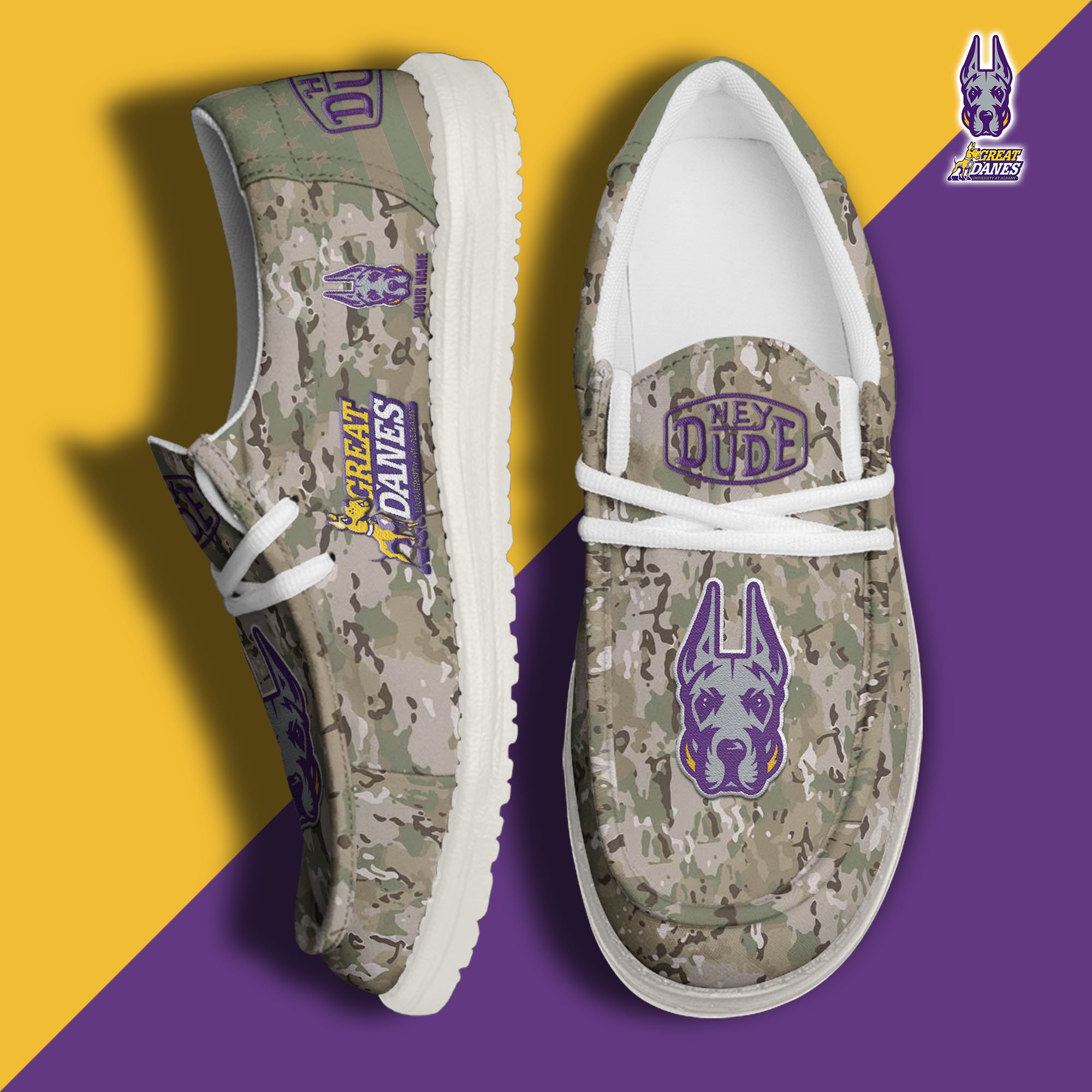 JWFancy Albany Great Danes Hey Dude Shoes Wally Men's Lace Up Loafers Comfortable For Men And Women