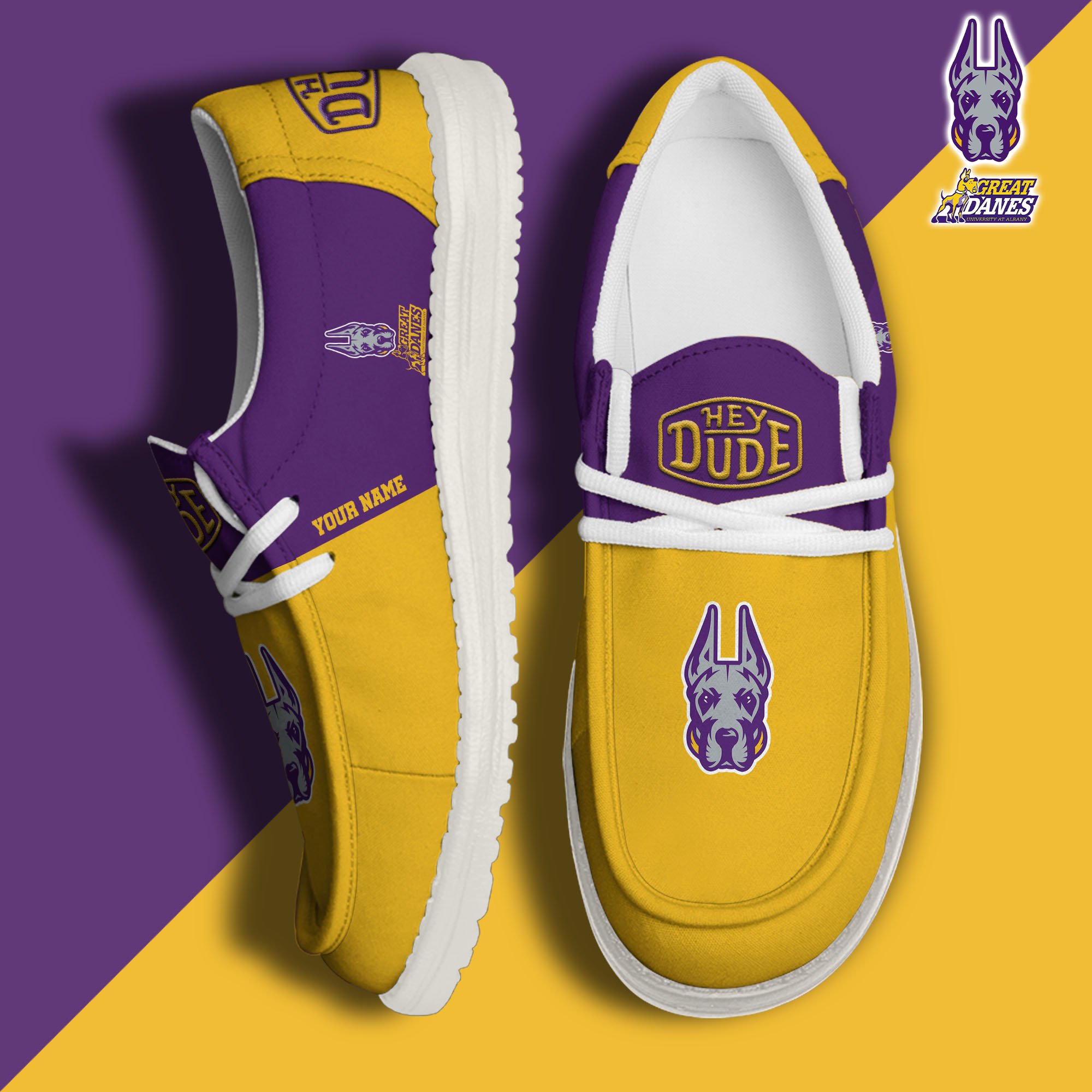 JWFancy Albany Great Danes Hey Dude Shoes Wally Men's Lace Up Loafers Comfortable For Men And Women
