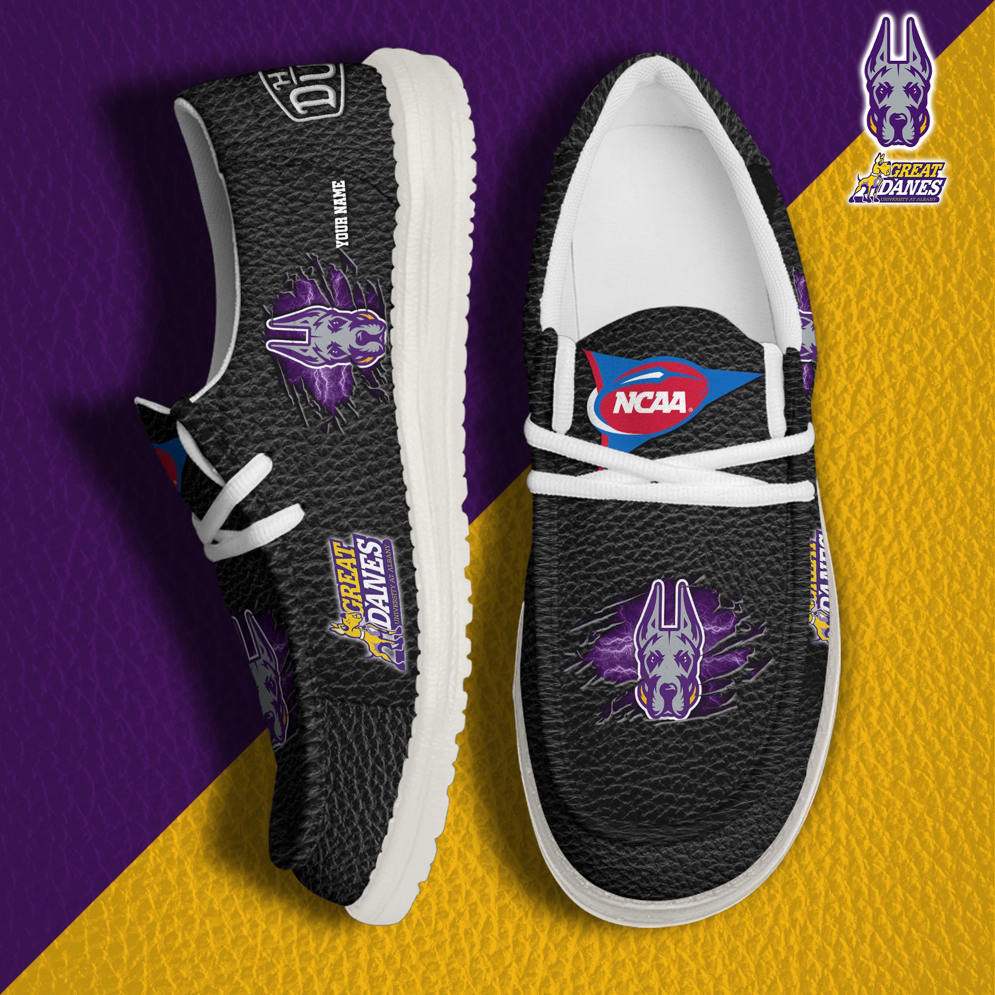 JWFancy Albany Great Danes Hey Dude Shoes Wally Men's Lace Up Loafers Comfortable For Men And Women