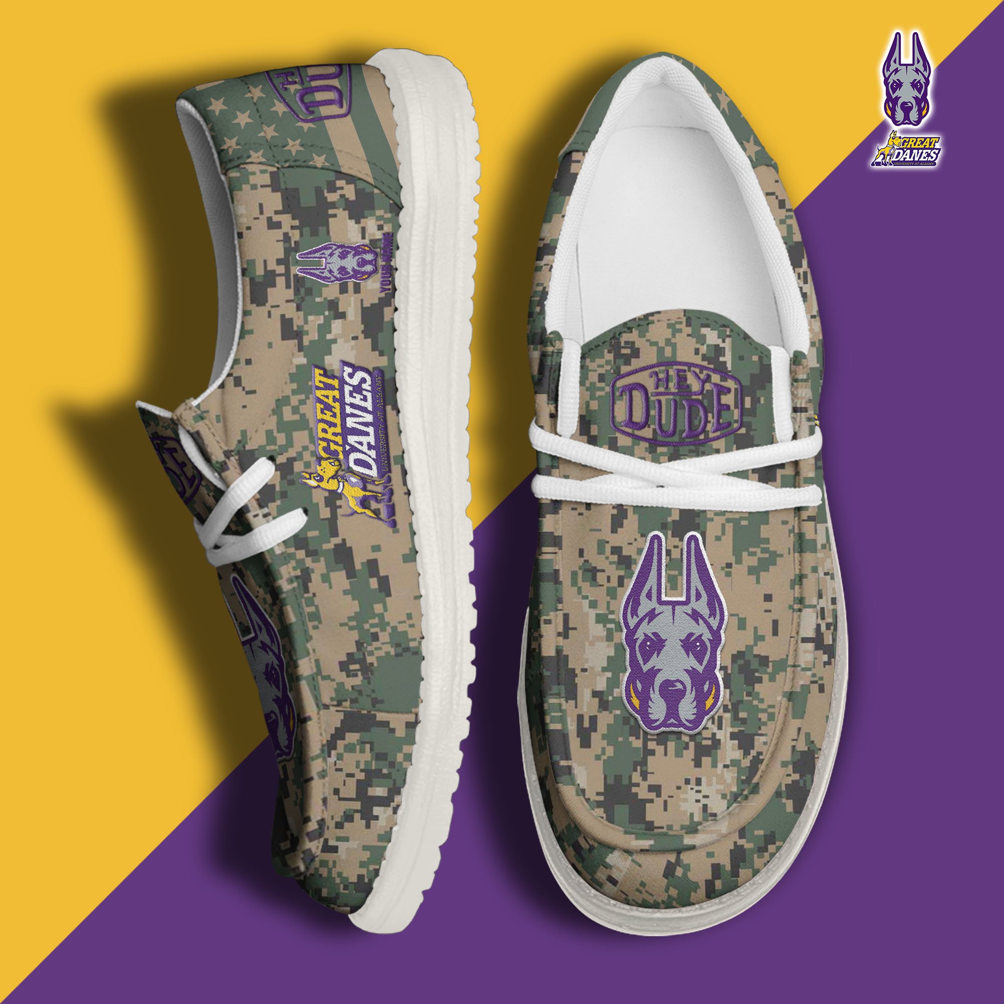 JWFancy Albany Great Danes Hey Dude Shoes Wally Men's Lace Up Loafers Comfortable For Men And Women