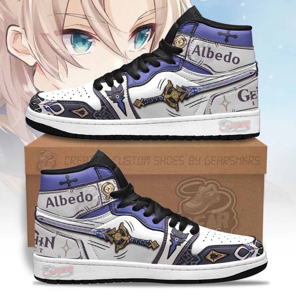 JWFancy Albedo Genshin AJ1 High Sneakers Shoes For Men And Women