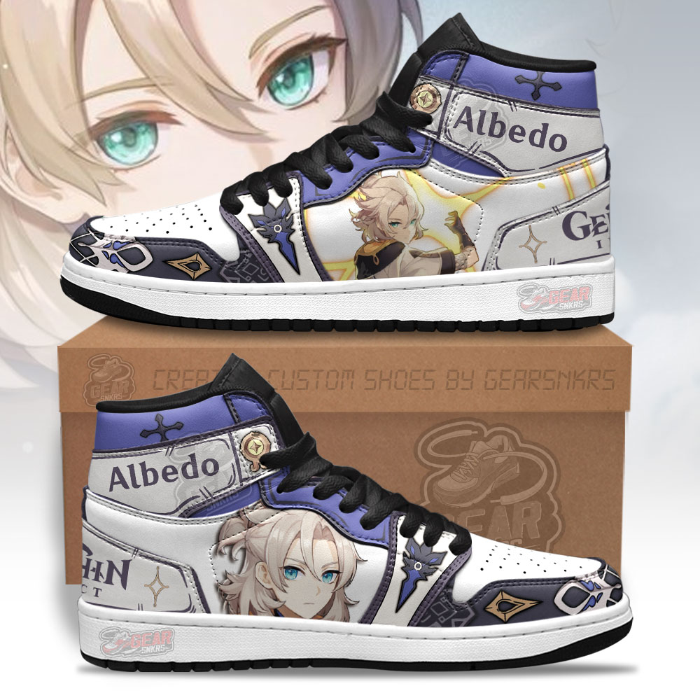 JWFancy Albedo Genshin AJ1 High Sneakers Shoes For Men And Women