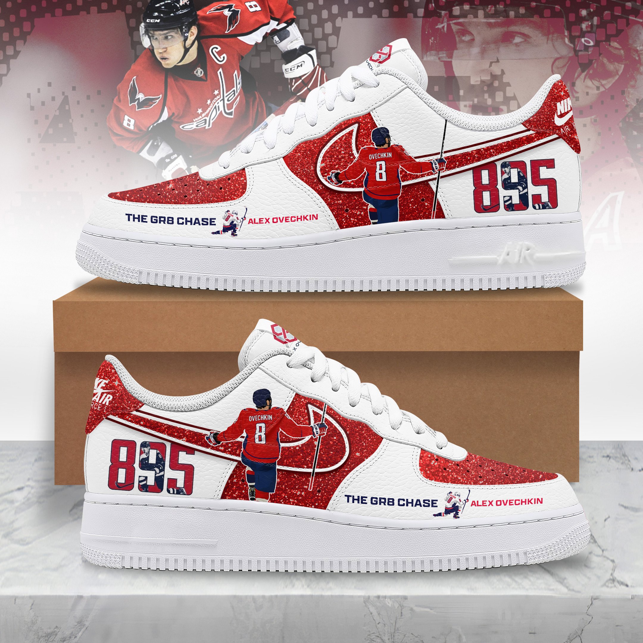 JWFancy Alexander Ovechkin Air Low-Top Sneakers Shoes For Men And Women