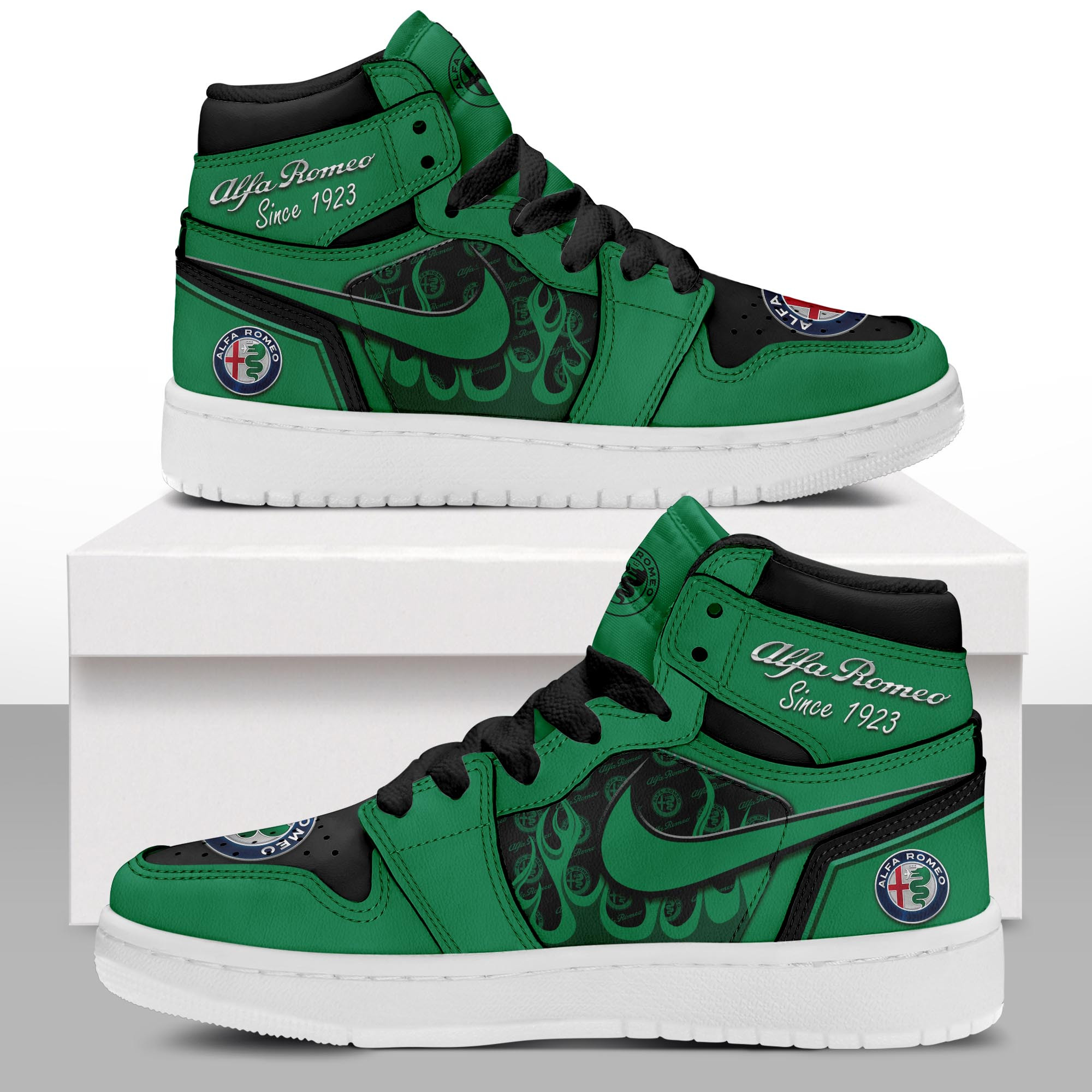 JWFancy Alfa Romeo AJ1 High Sneakers Shoes For Men And Women