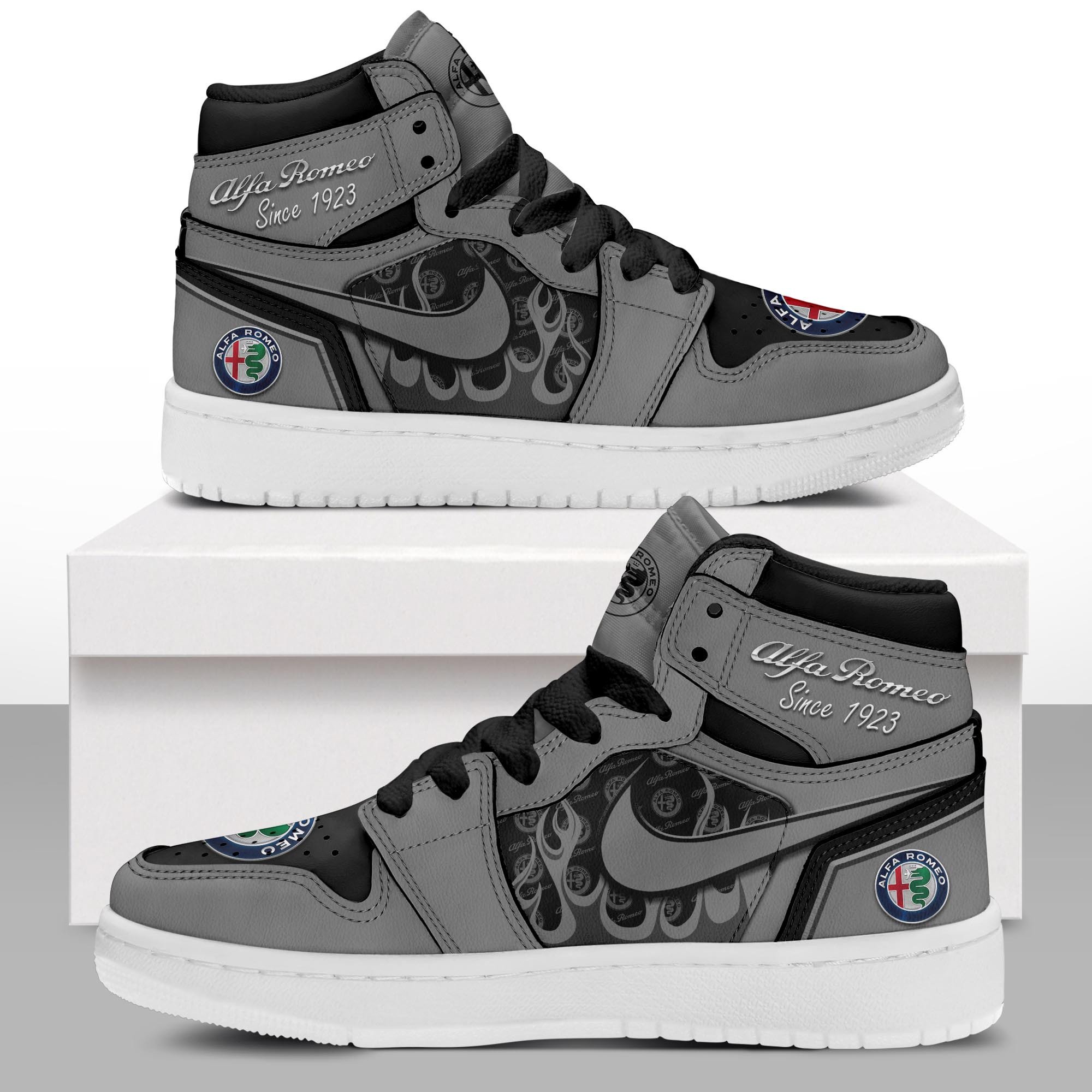 JWFancy Alfa Romeo AJ1 High Sneakers Shoes For Men And Women