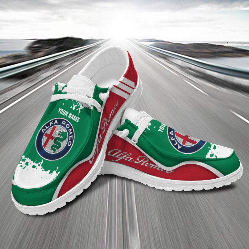 JWFancy Alfa Romeos Hey Dude Shoes Wally Men's Lace Up Loafers Comfortable For Men And Women