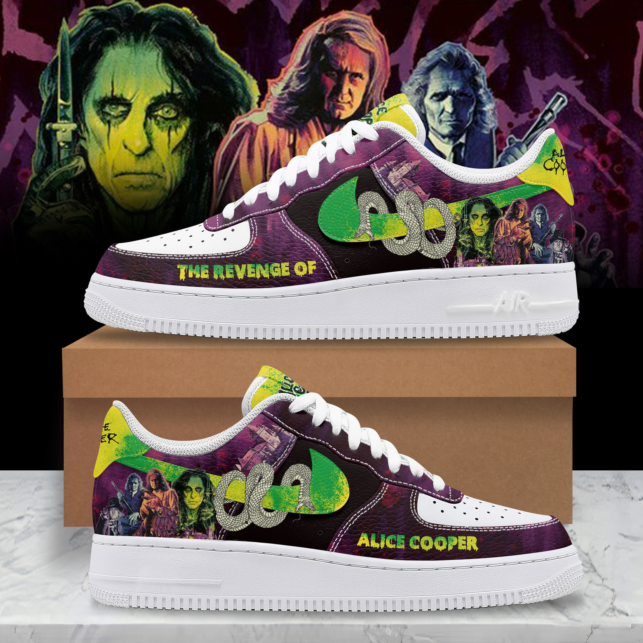 JWFancy Alice Cooper Air Low-Top Sneakers Shoes For Men And Women