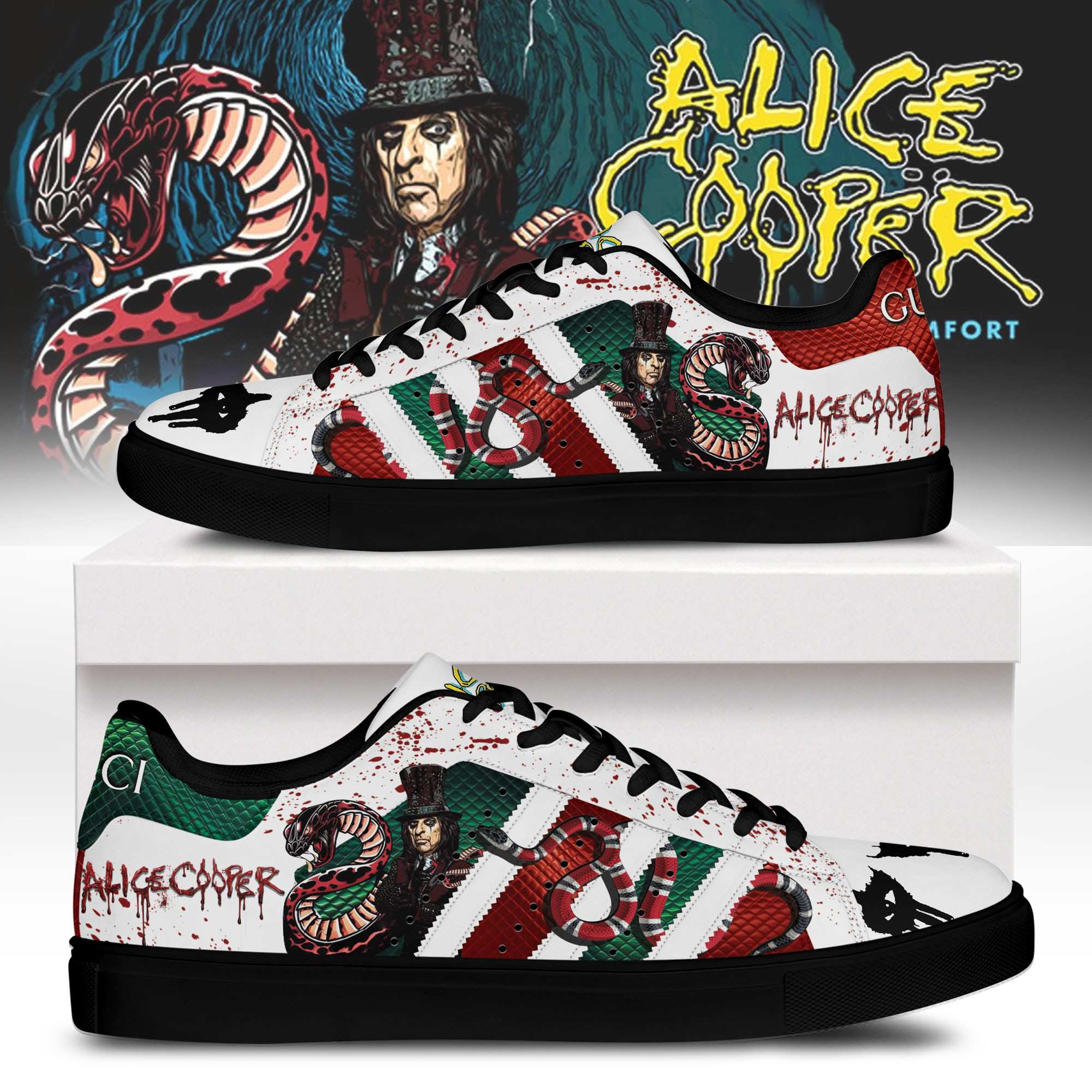 JWFancy Alice Cooper Skate Stan Shoes Sneakes For Men And Women