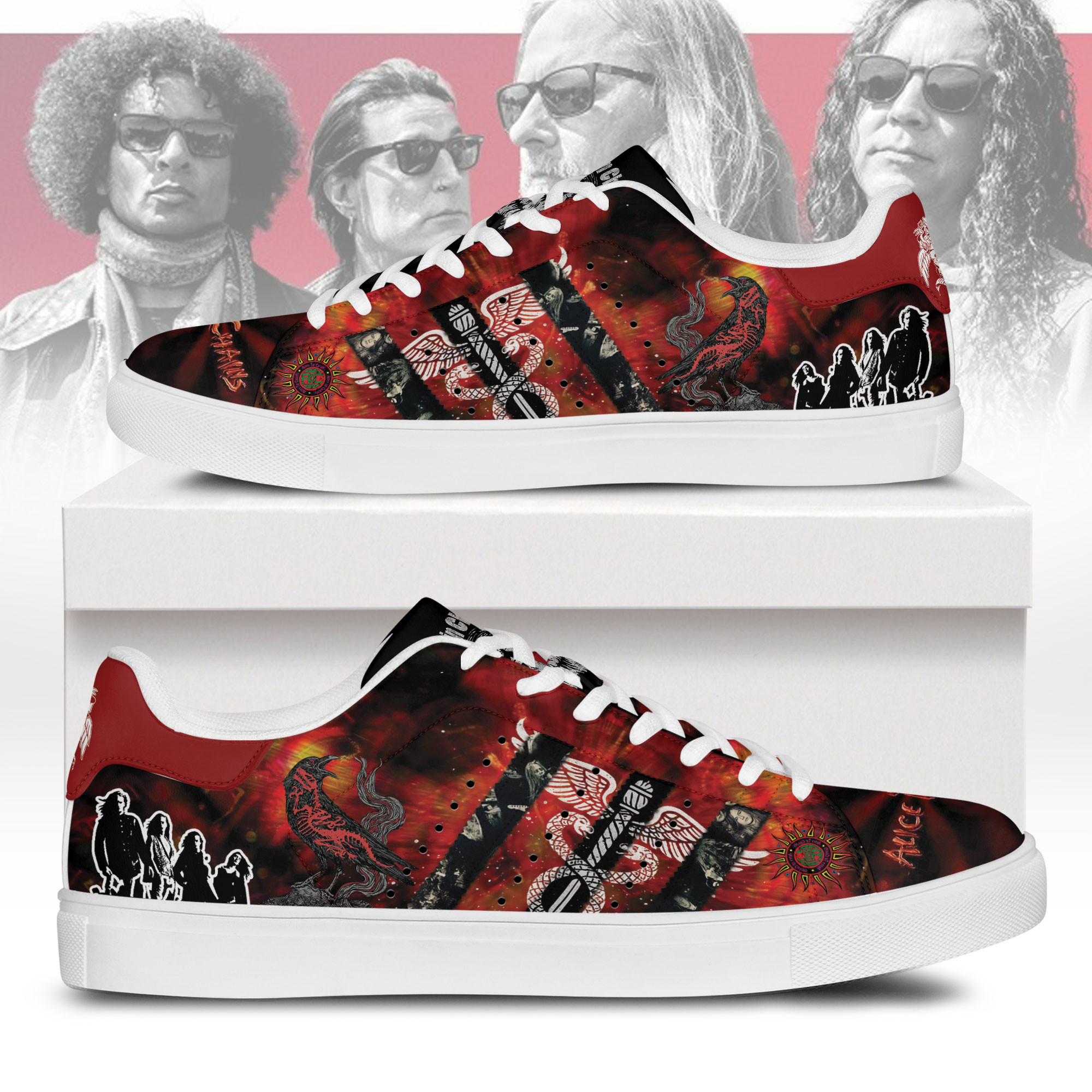 JWFancy Alice In Chains Skate Stan Shoes Sneakes For Men And Women