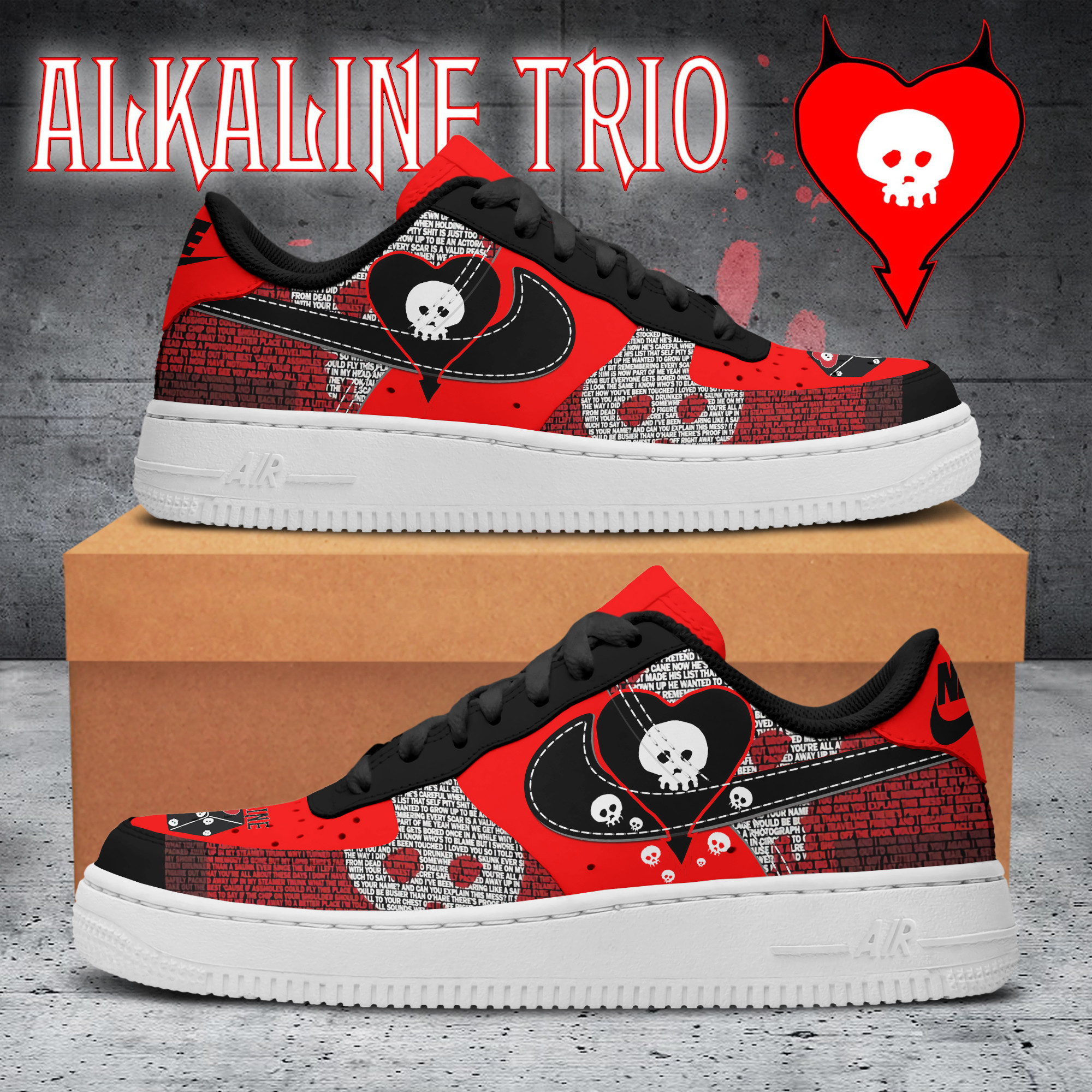 JWFancy Alkaline Trio Air Low-Top Sneakers Shoes For Men And Women