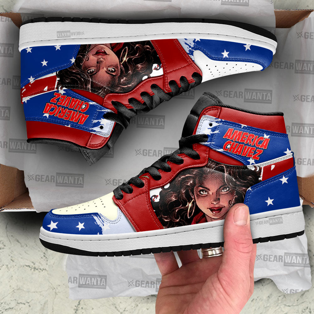 JWFancy America Chavez AJ1 High Sneakers Shoes For Men And Women