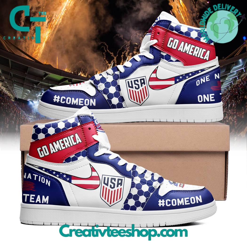 JWFancy America Soccer Team AJ1 High Sneakers Shoes For Men And Women