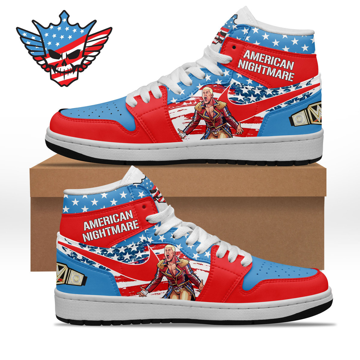 JWFancy American Nightmare AJ1 High Sneakers Shoes For Men And Women