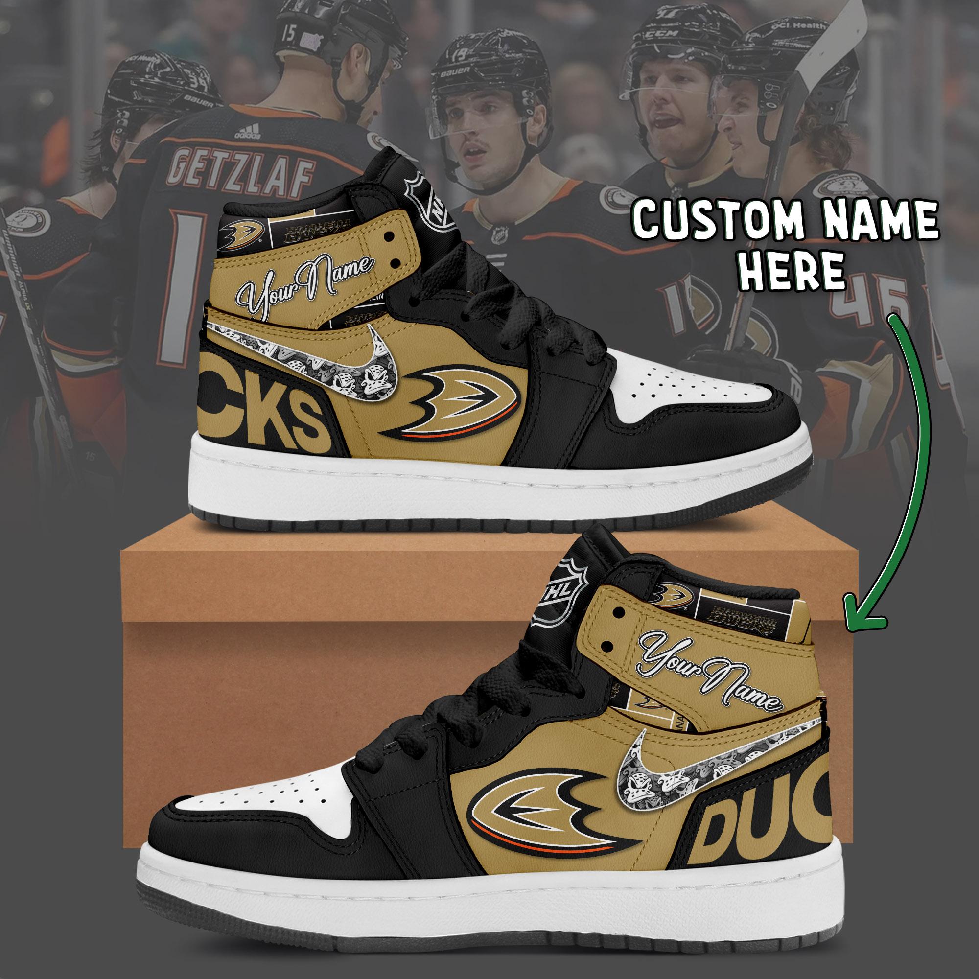 JWFancy Anaheim Ducks AJ1 High Sneakers Shoes For Men And Women