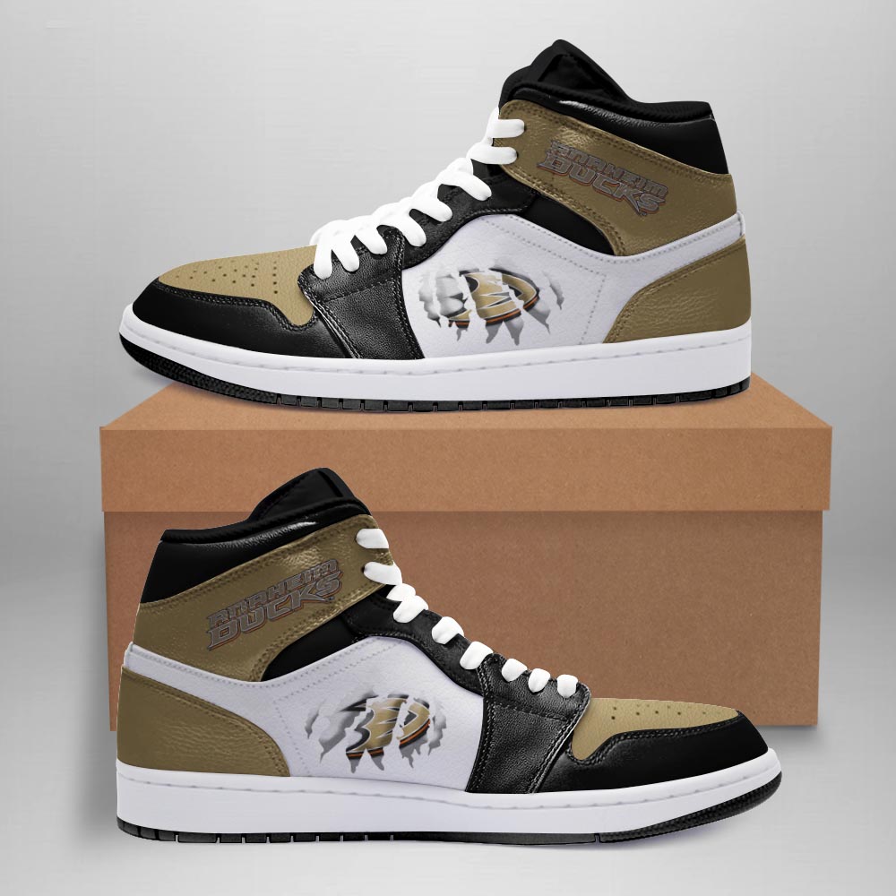 JWFancy Anaheim Ducks AJ1 High Sneakers Shoes For Men And Women