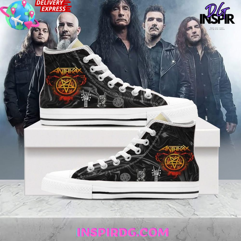 JWFancy Anthrax Rockband High Top Canvas Sneakers Shoes For Men And Women