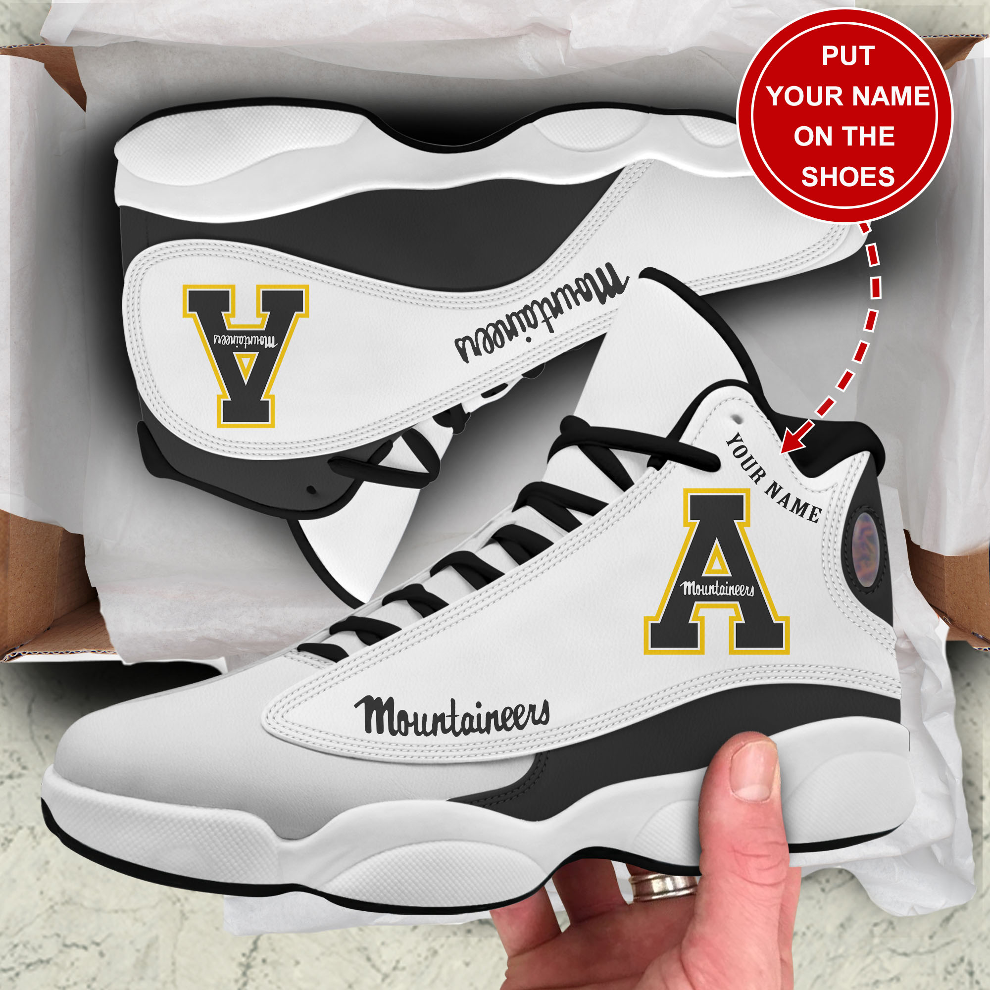 JWFancy Appalachian State Mountaineers AJ13 Sneakers Shoes For Men And Women