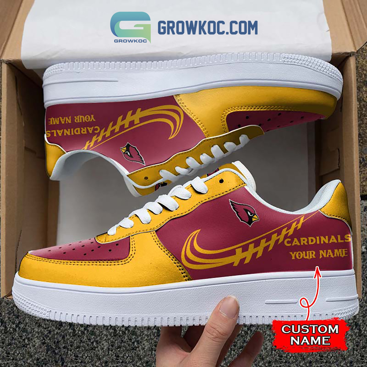 JWFancy Arizona Cardinals Air Low-Top Sneakers Shoes For Men And Women