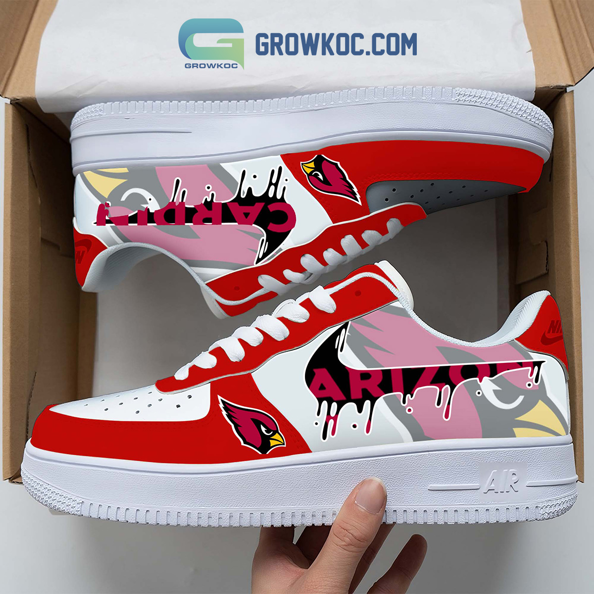 JWFancy Arizona Cardinals Air Low-Top Sneakers Shoes For Men And Women