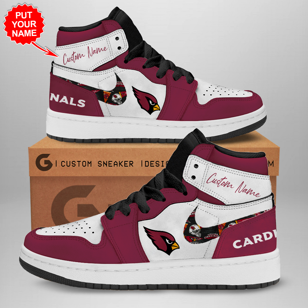 JWFancy Arizona Cardinals AJ1 High Sneakers Shoes For Men And Women