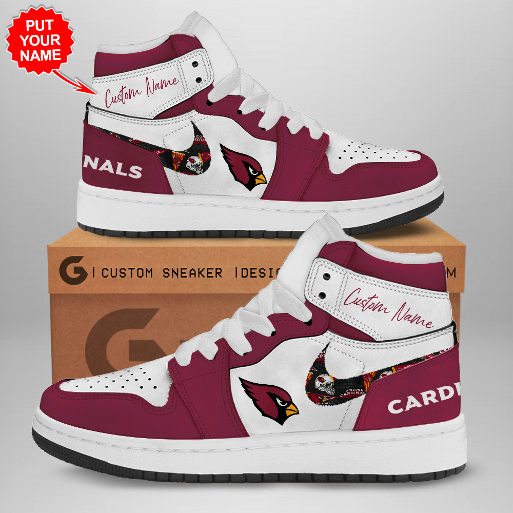 JWFancy Arizona Cardinals AJ1 High Sneakers Shoes For Men And Women