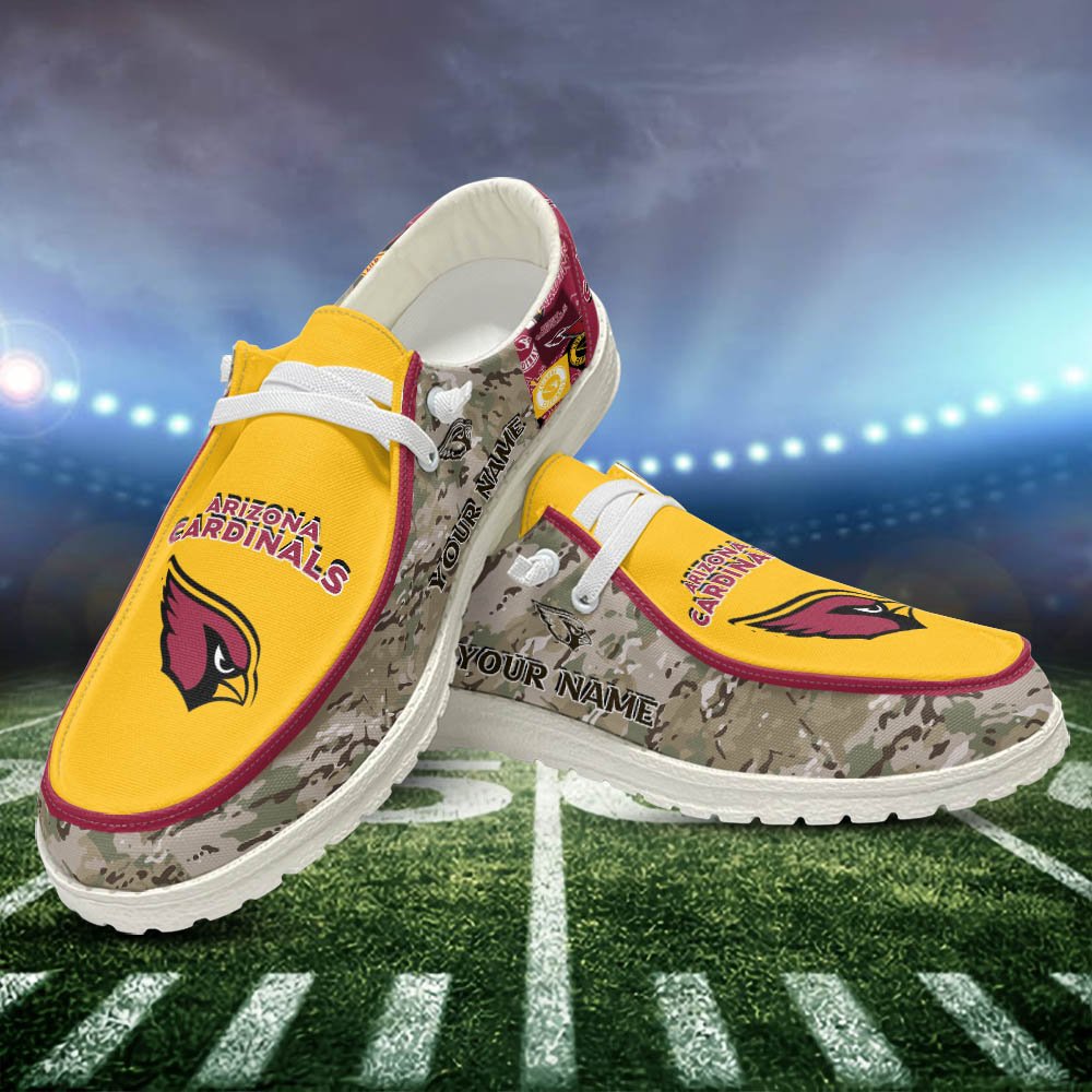 JWFancy Arizona Cardinals Hey Dude Shoes Wally Men's Lace Up Loafers Comfortable For Men And Women