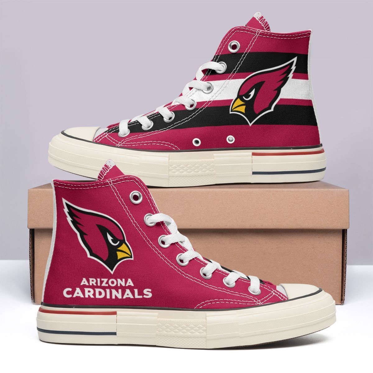 JWFancy Arizona Cardinals High Top Canvas Sneakers Shoes For Men And Women