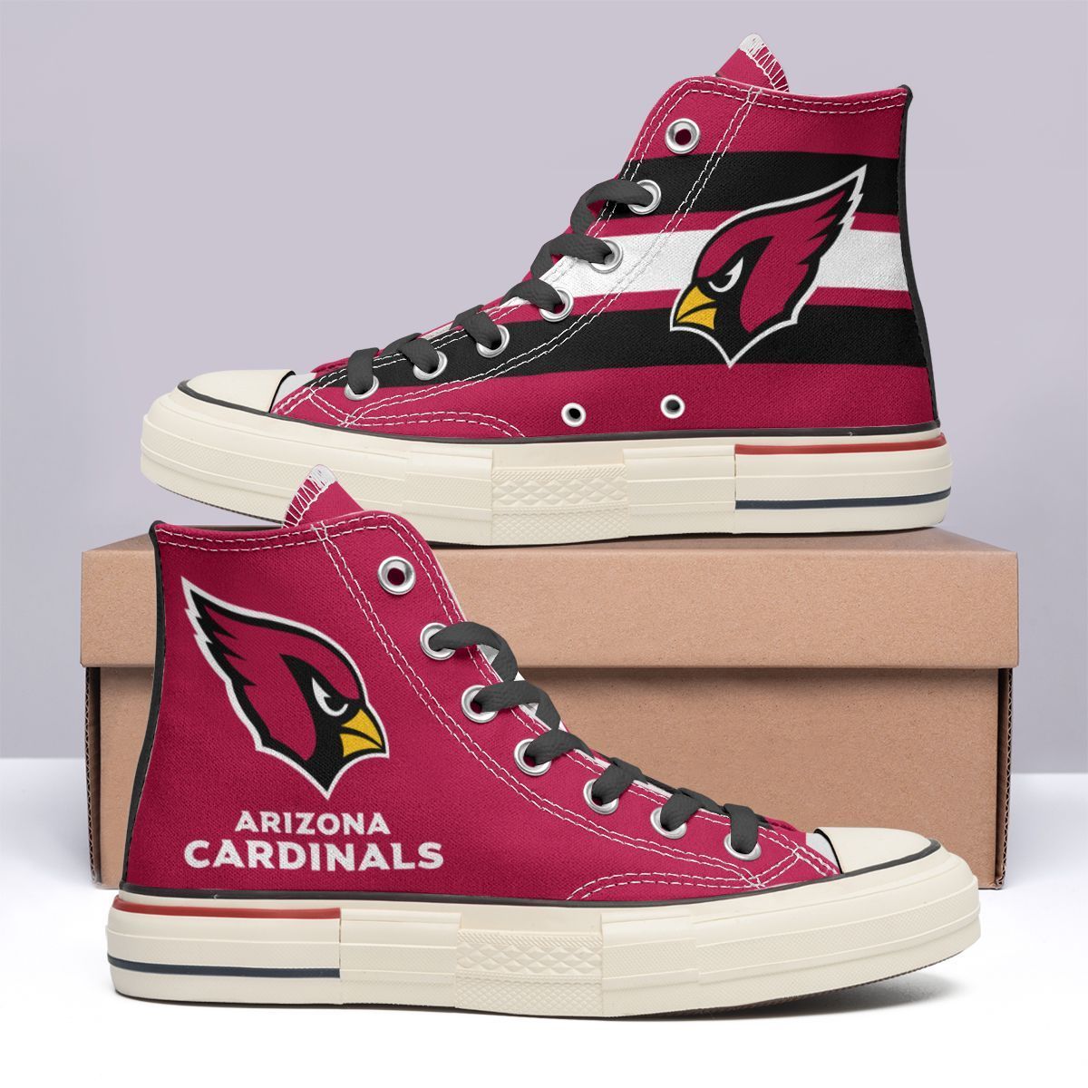 JWFancy Arizona Cardinals High Top Canvas Sneakers Shoes For Men And Women