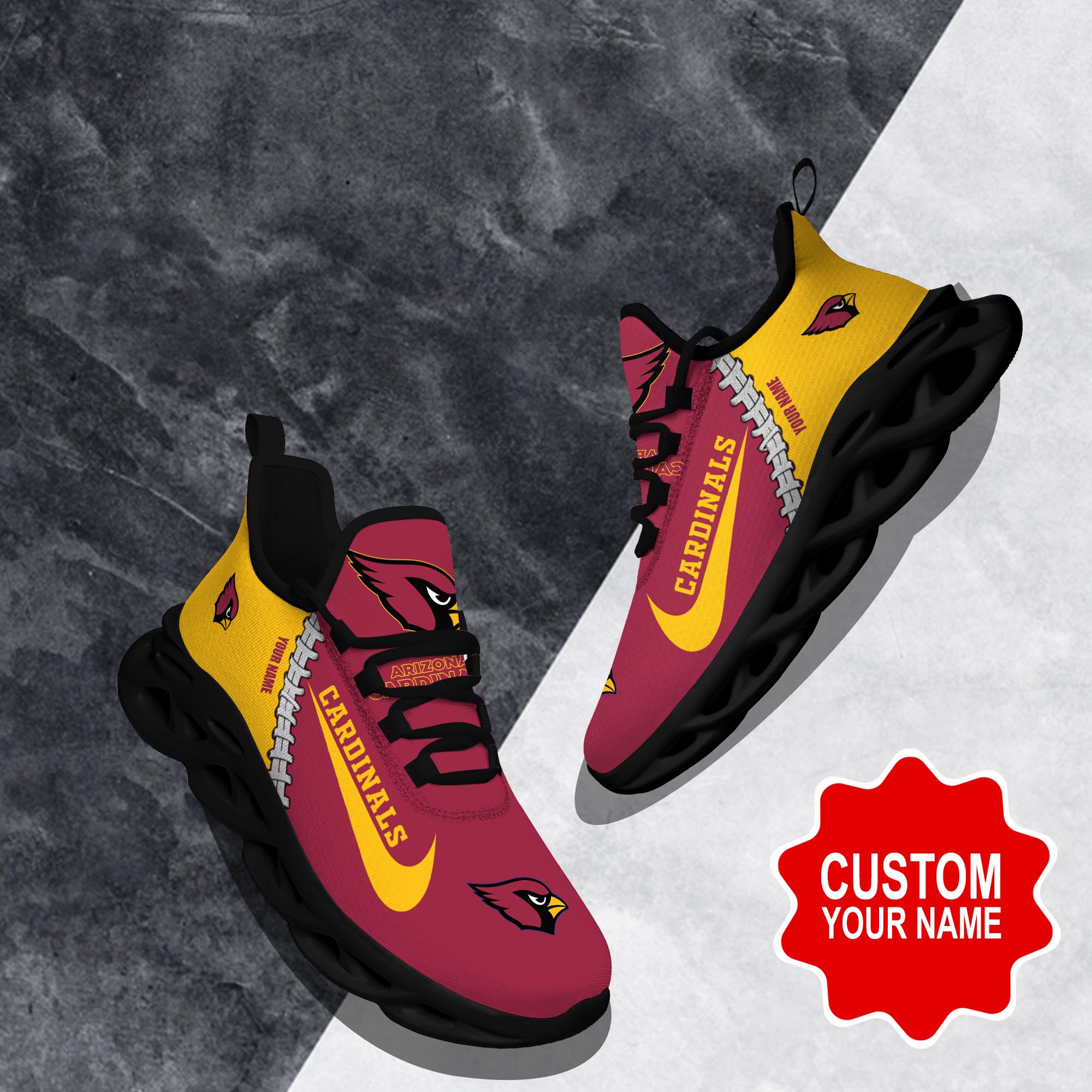 JWFancy Arizona Cardinals Max Soul Shoes Sneakers For Men And Women