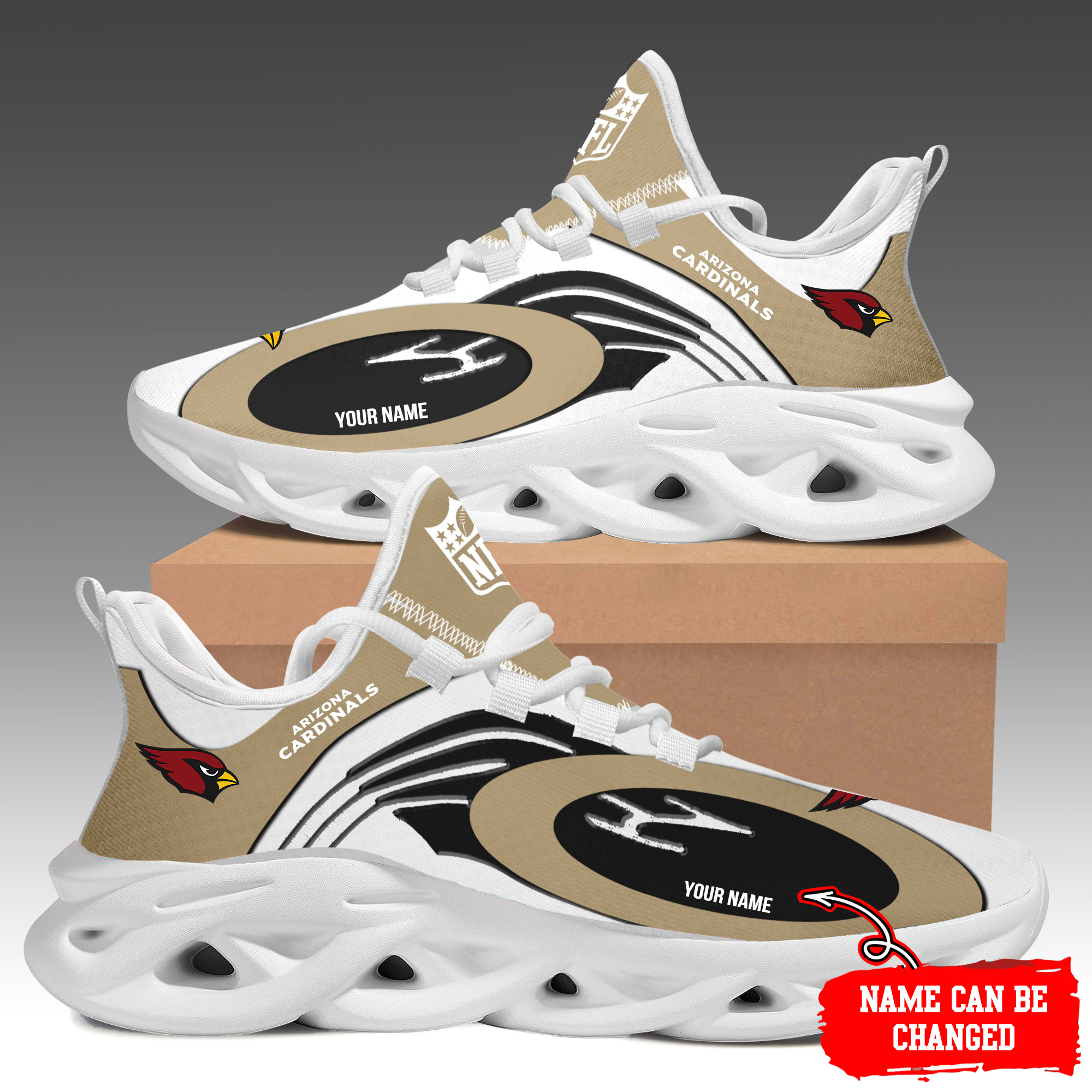 JWFancy Arizona Cardinals Max Soul Shoes Sneakers For Men And Women