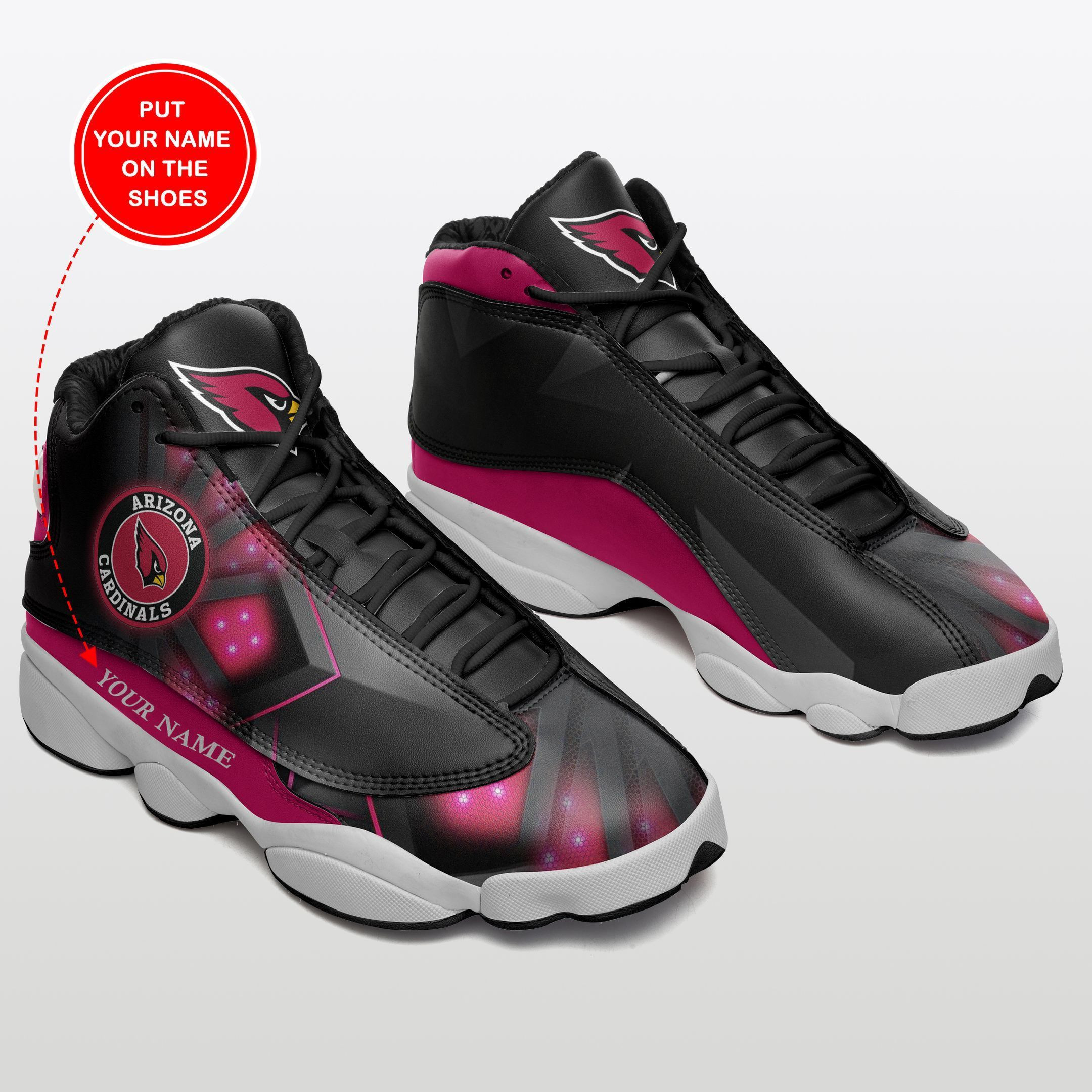 JWFancy Arizona Cardinals NFL AJ13 Sneakers Shoes For Men And Women