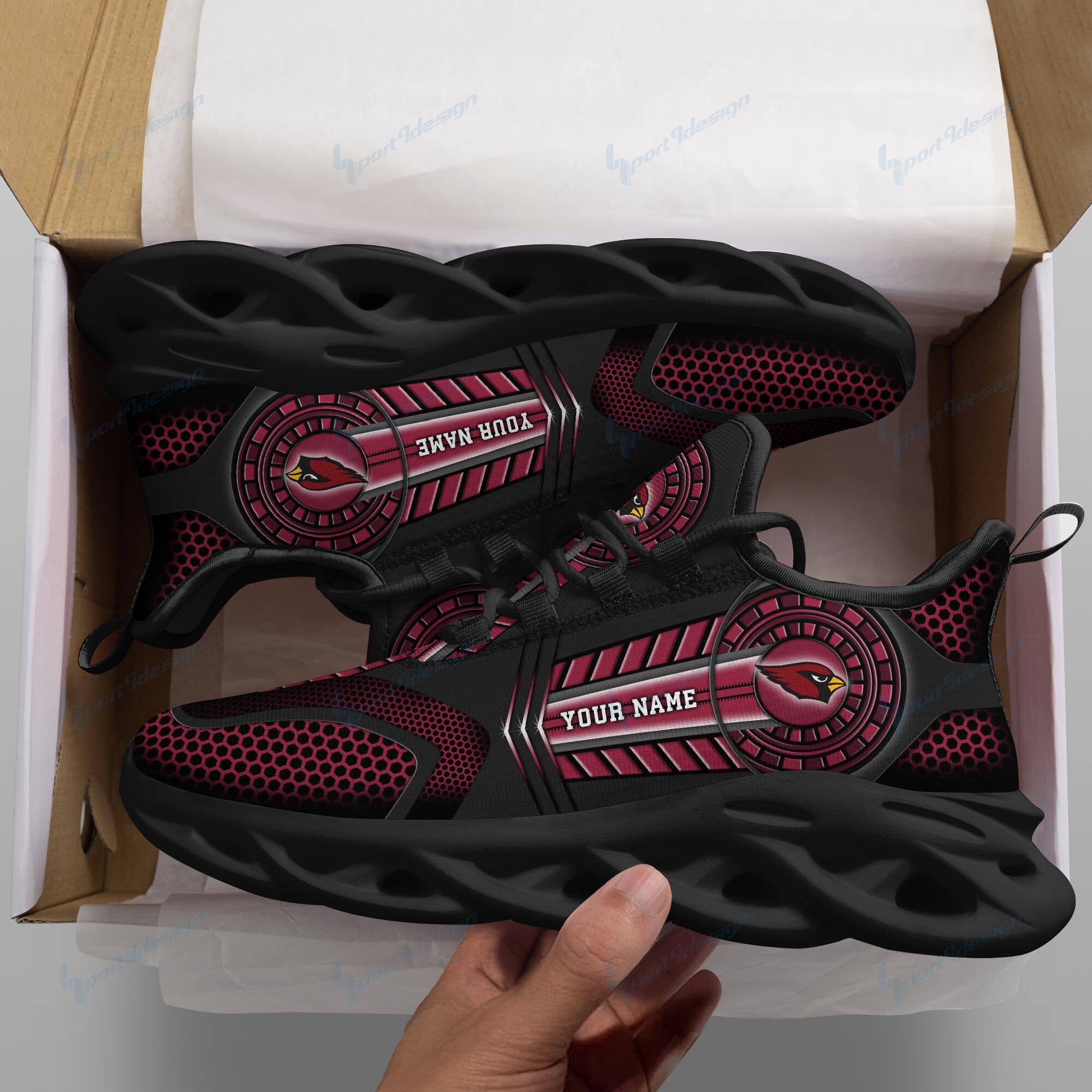 JWFancy Arizona Cardinals NFL Max Soul Shoes Sneakers For Men And Women