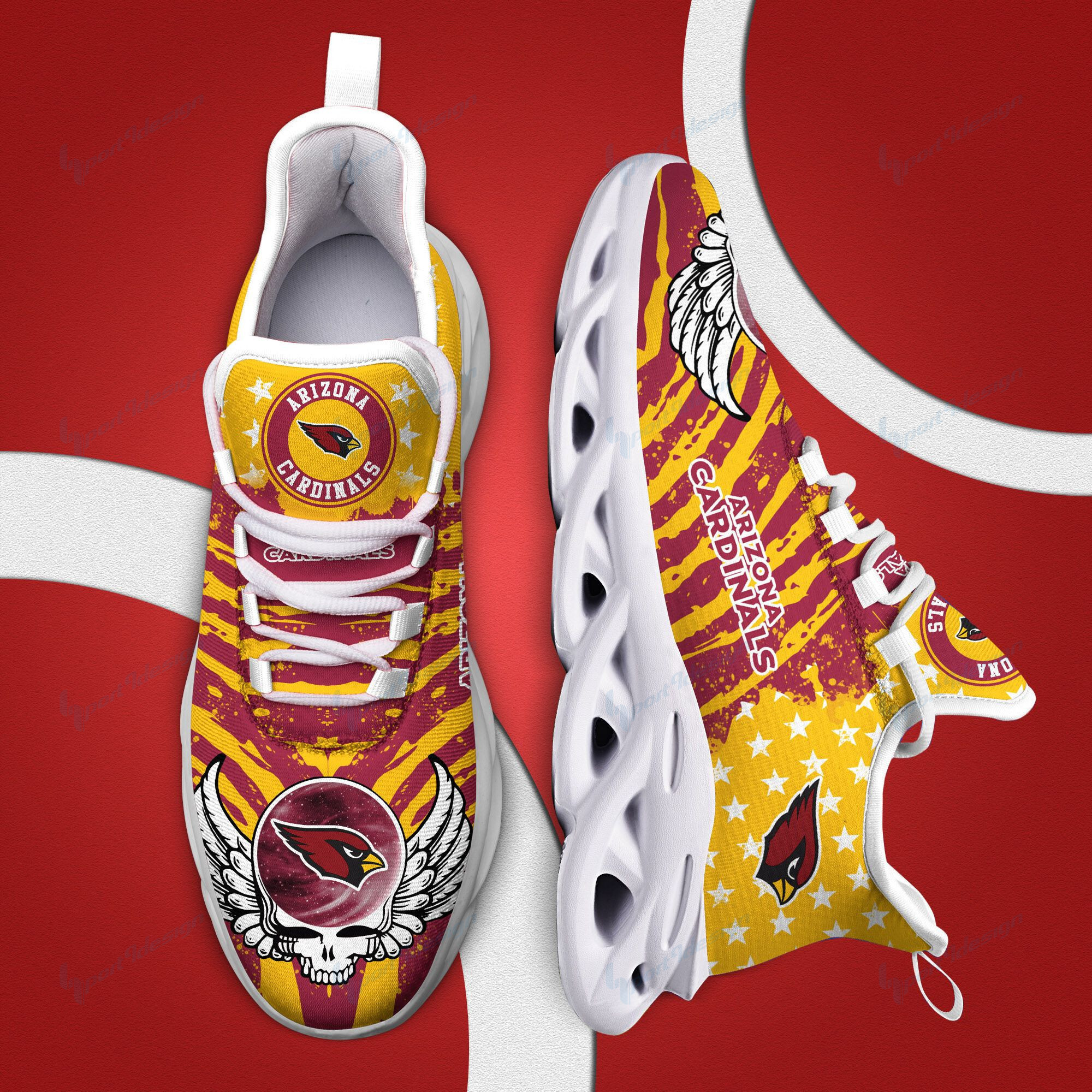 JWFancy Arizona Cardinals NFL Max Soul Shoes Sneakers For Men And Women