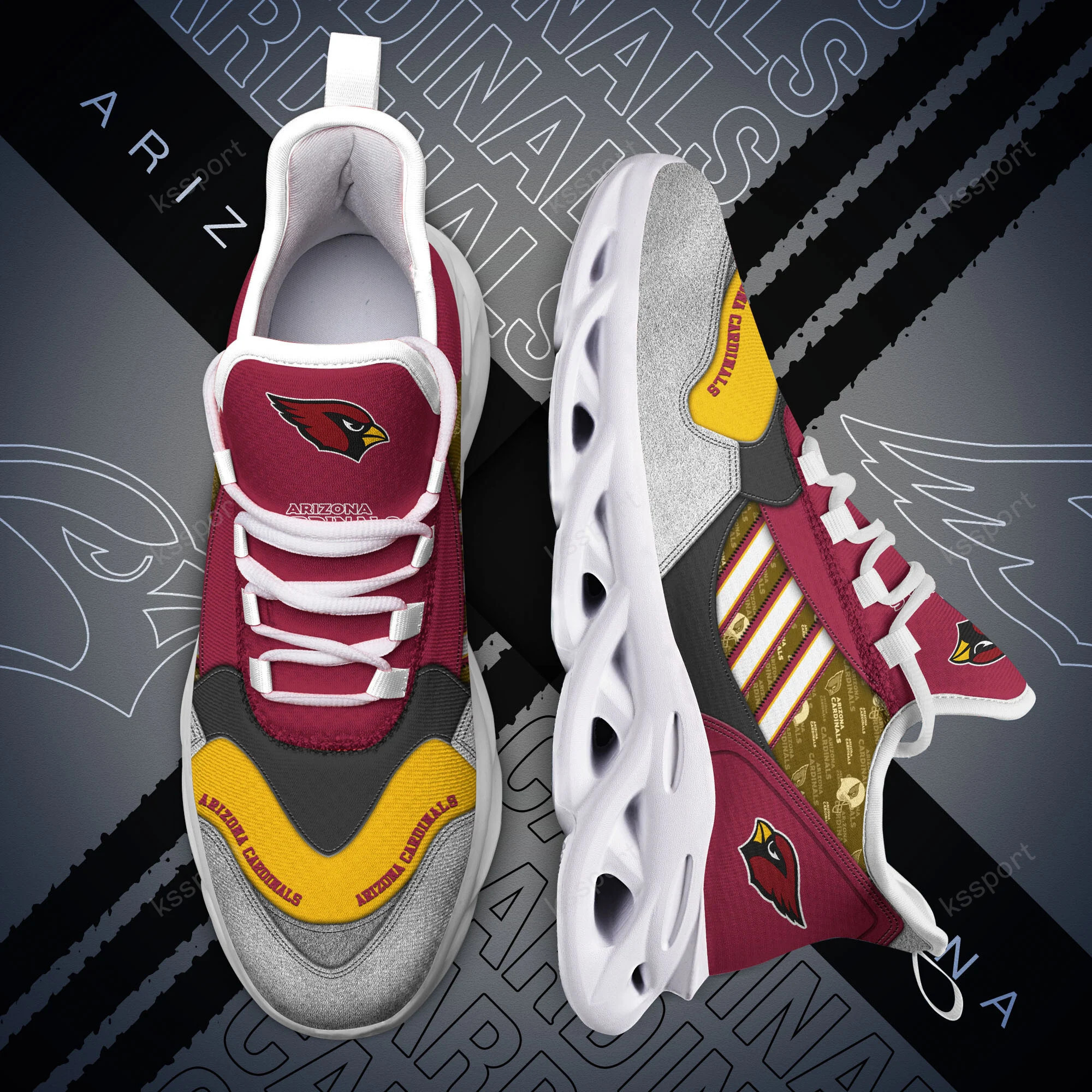 JWFancy Arizona Cardinals NFL Max Soul Shoes Sneakers For Men And Women