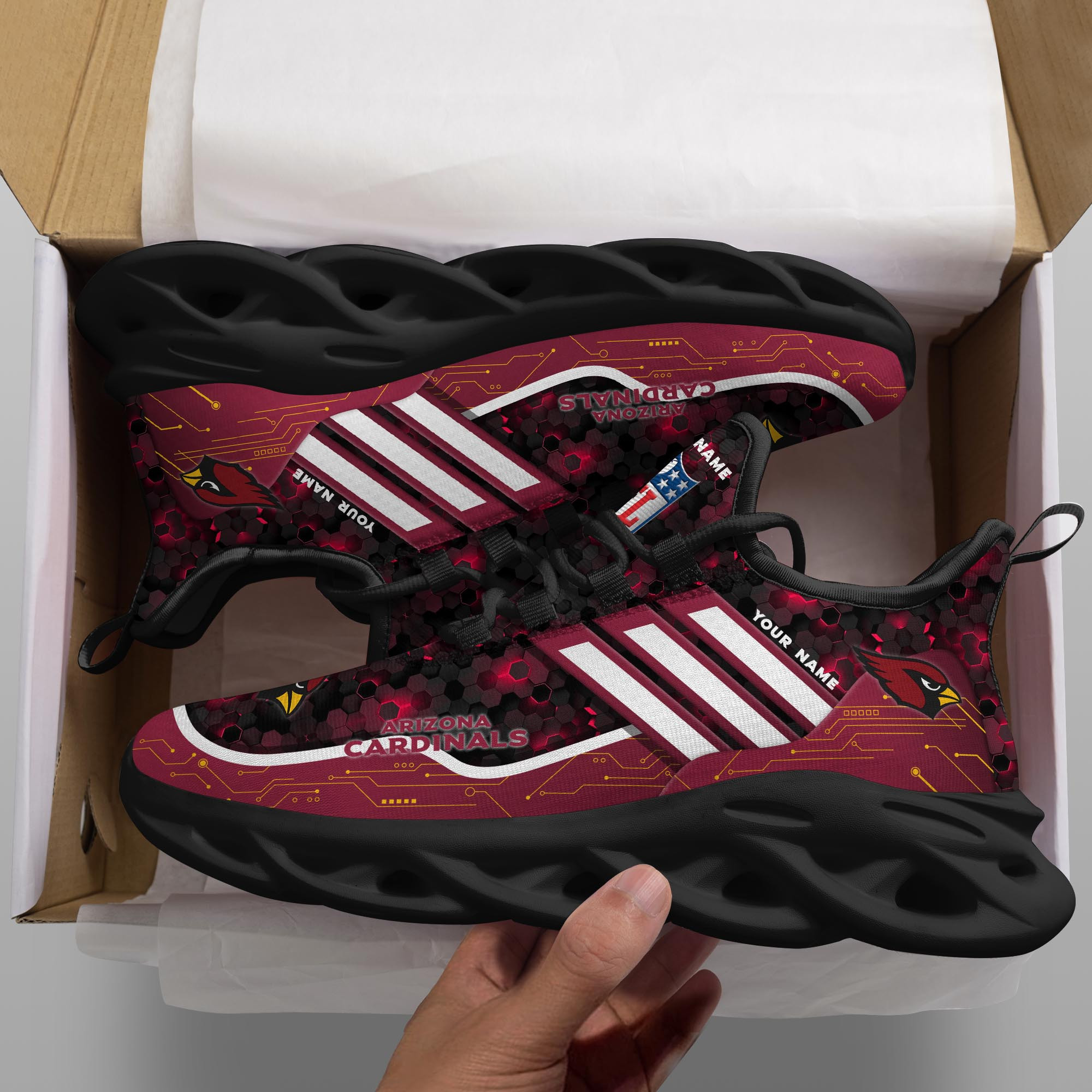 JWFancy Arizona Cardinals NFL Max Soul Shoes Sneakers For Men And Women